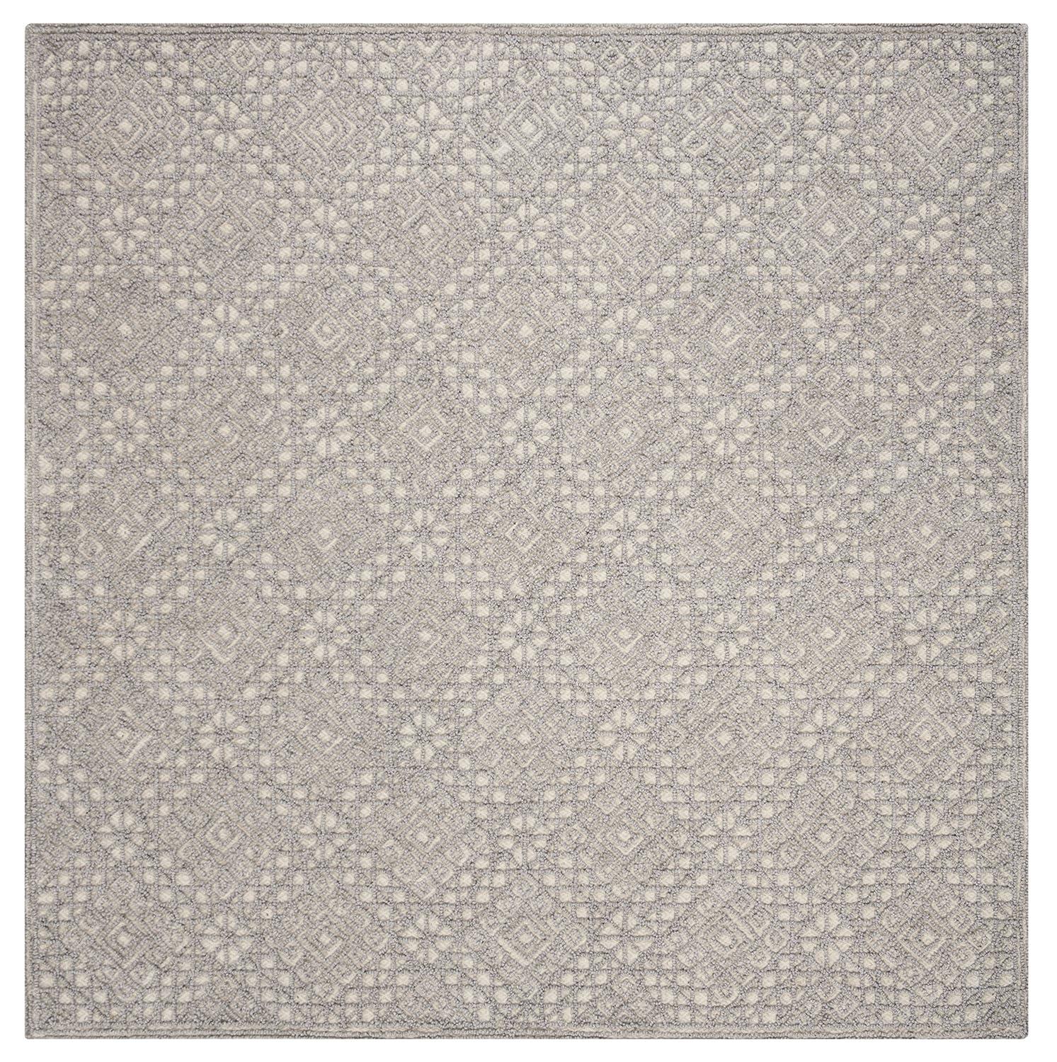Trace TRC255 Hand Tufted Area Rug - Grey/Grey - 6'x6' - Safavieh.