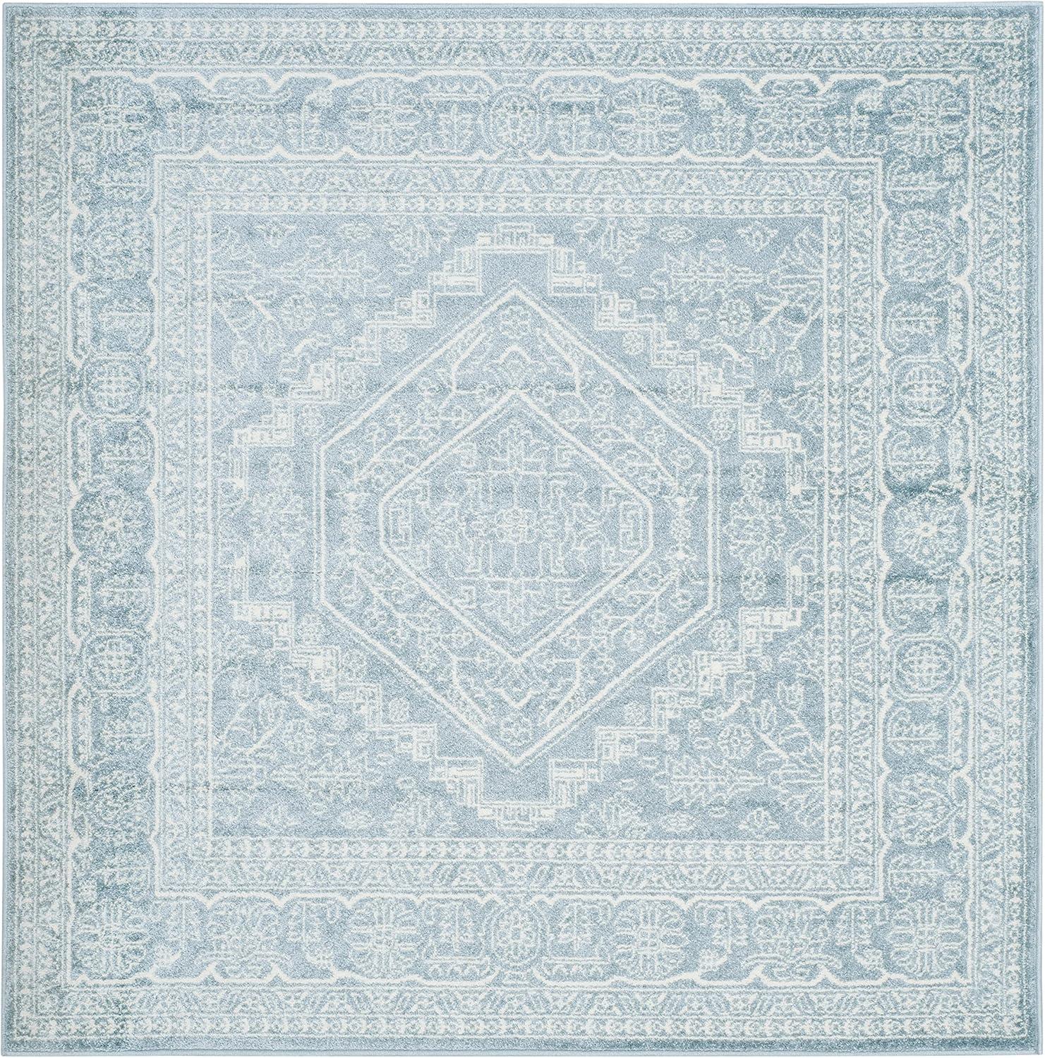 SAFAVIEH Adirondack Xavier Traditional Area Rug, Slate/Ivory, 10' x 10' Square