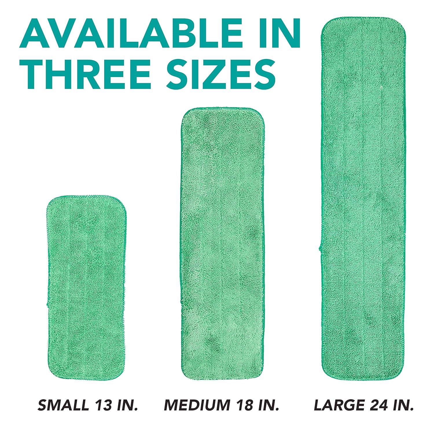 Arkwright Wet Mop Replacement Pads (12 Pack), Microfiber, 24 in., Green