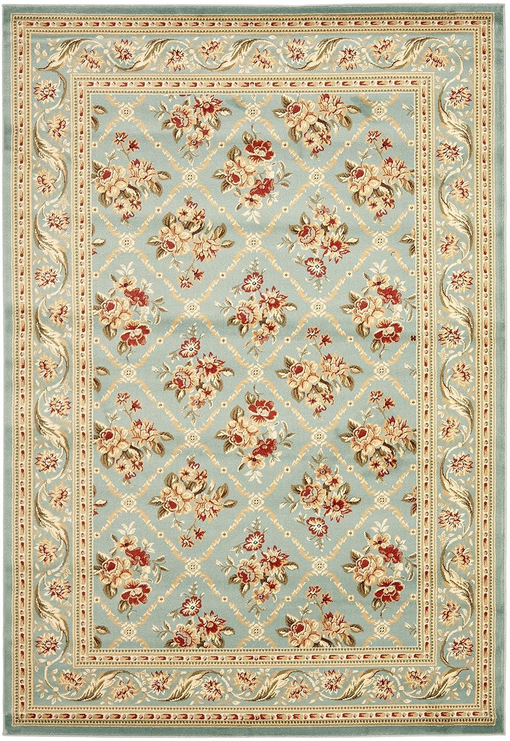 Lyndhurst LNH556 Power Loomed Area Rug - Blue/Blue - 5'3"x7'6" - Safavieh.