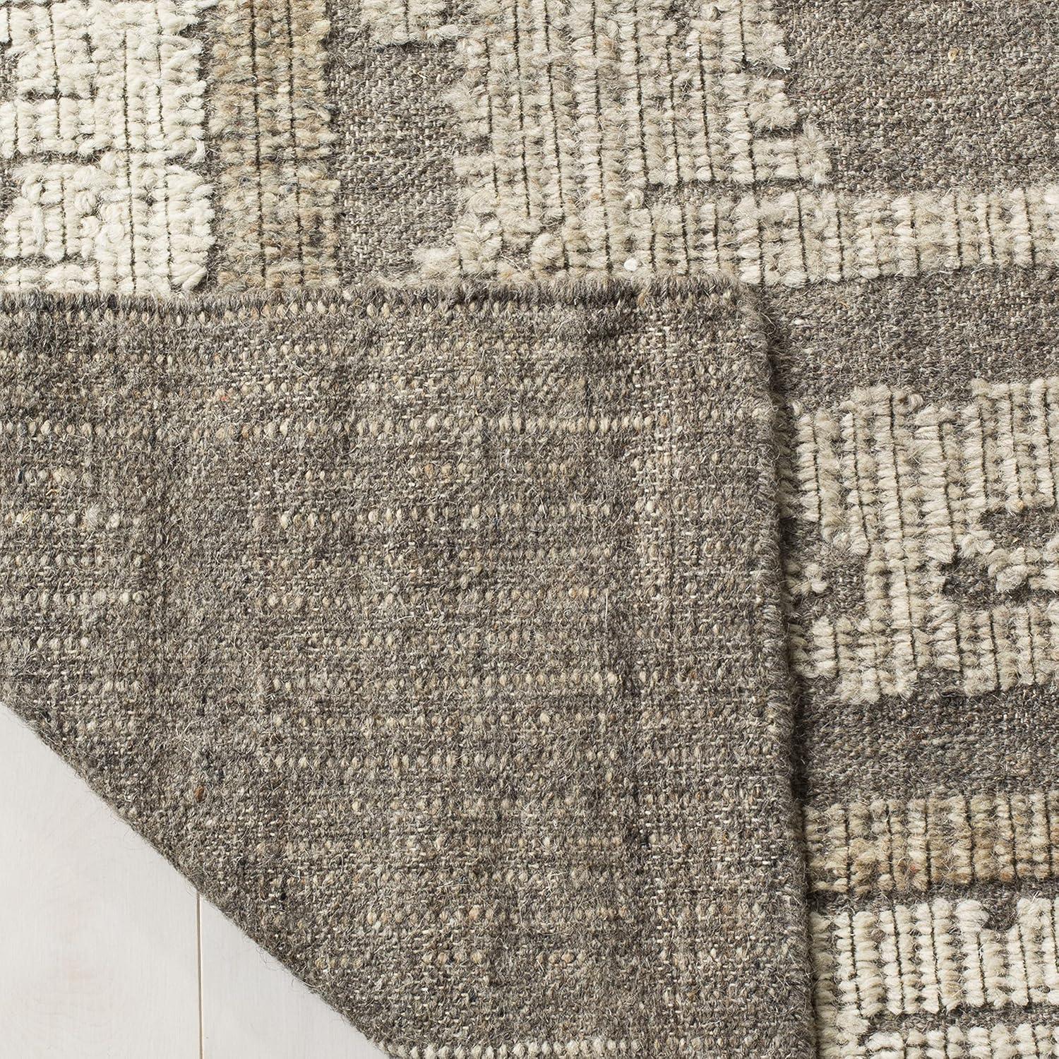 Kenya KNY313 Hand Knotted Area Rug - Ivory/Brown - 8'9"x11'9" - Safavieh.