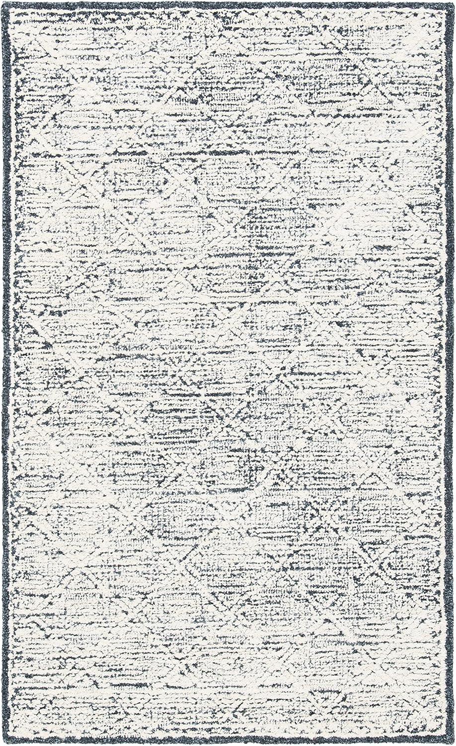 Roslyn ROS801 Hand Tufted Area Rug - Black/Ivory - 3'x5' - Safavieh.