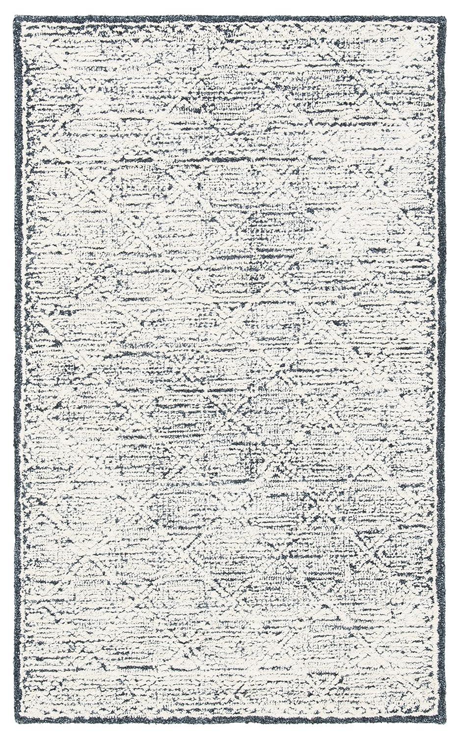 Roslyn ROS801 Hand Tufted Area Rug - Black/Ivory - 3'x5' - Safavieh.