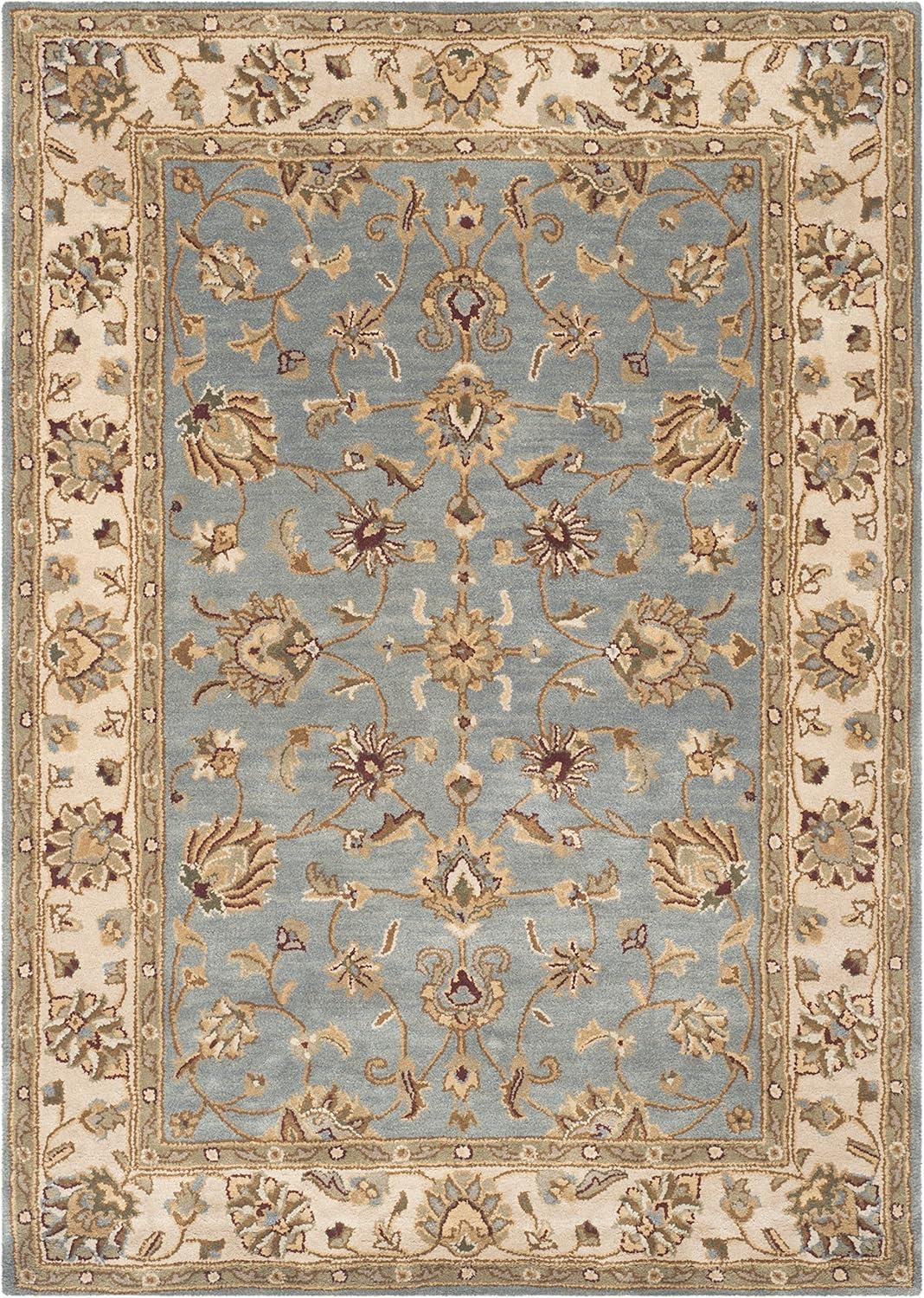 Royalty ROY343 Hand Tufted Area Rug - Blue/Beige - 5'x7' - Safavieh.