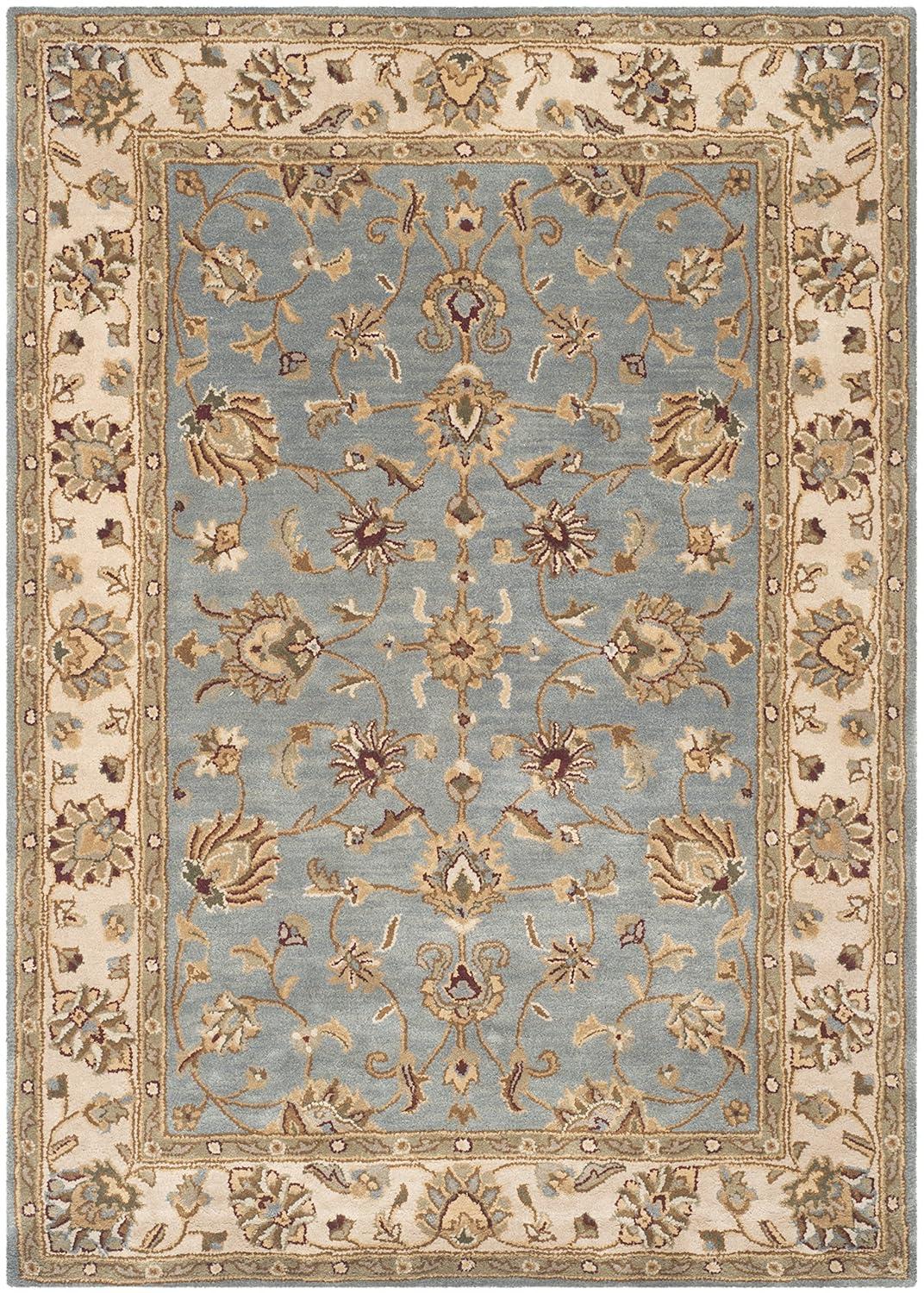 Royalty ROY343 Hand Tufted Area Rug - Blue/Beige - 5'x7' - Safavieh.