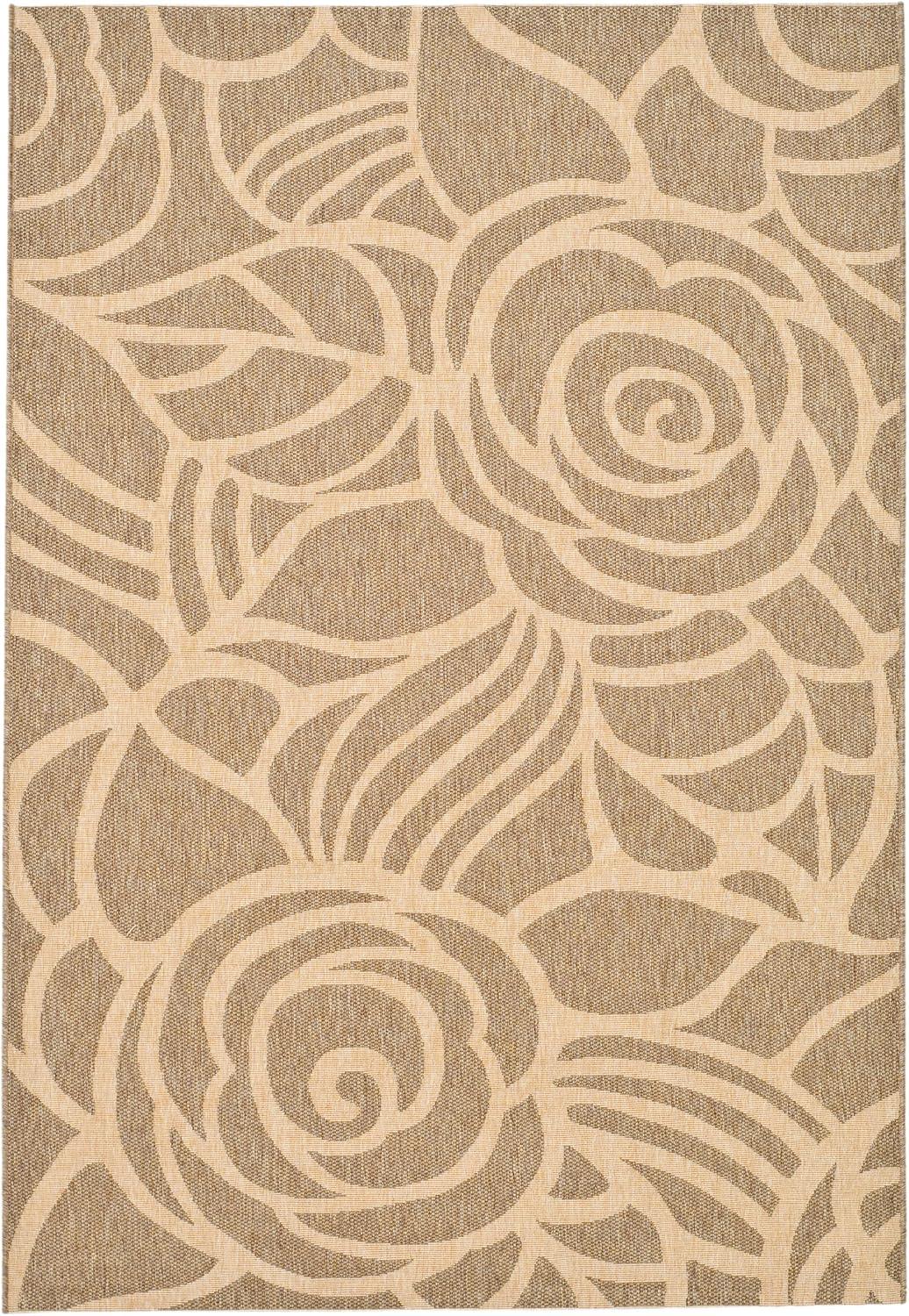 Courtyard CY5141 Power Loomed Indoor/Outdoor Area Rug - Coffee/Sand - 5'3"x7'7" - Safavieh.