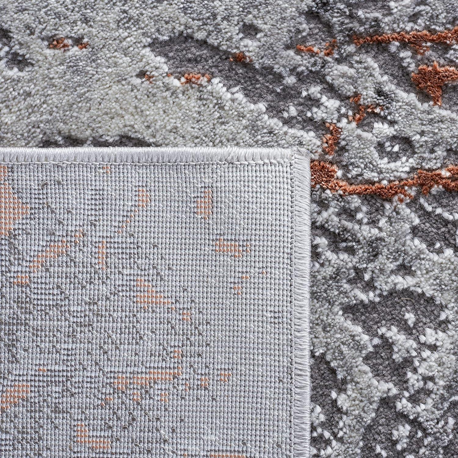 Craft CFT864 Loomed Indoor Area Rug - Grey/Orange - 8'x10' - Safavieh