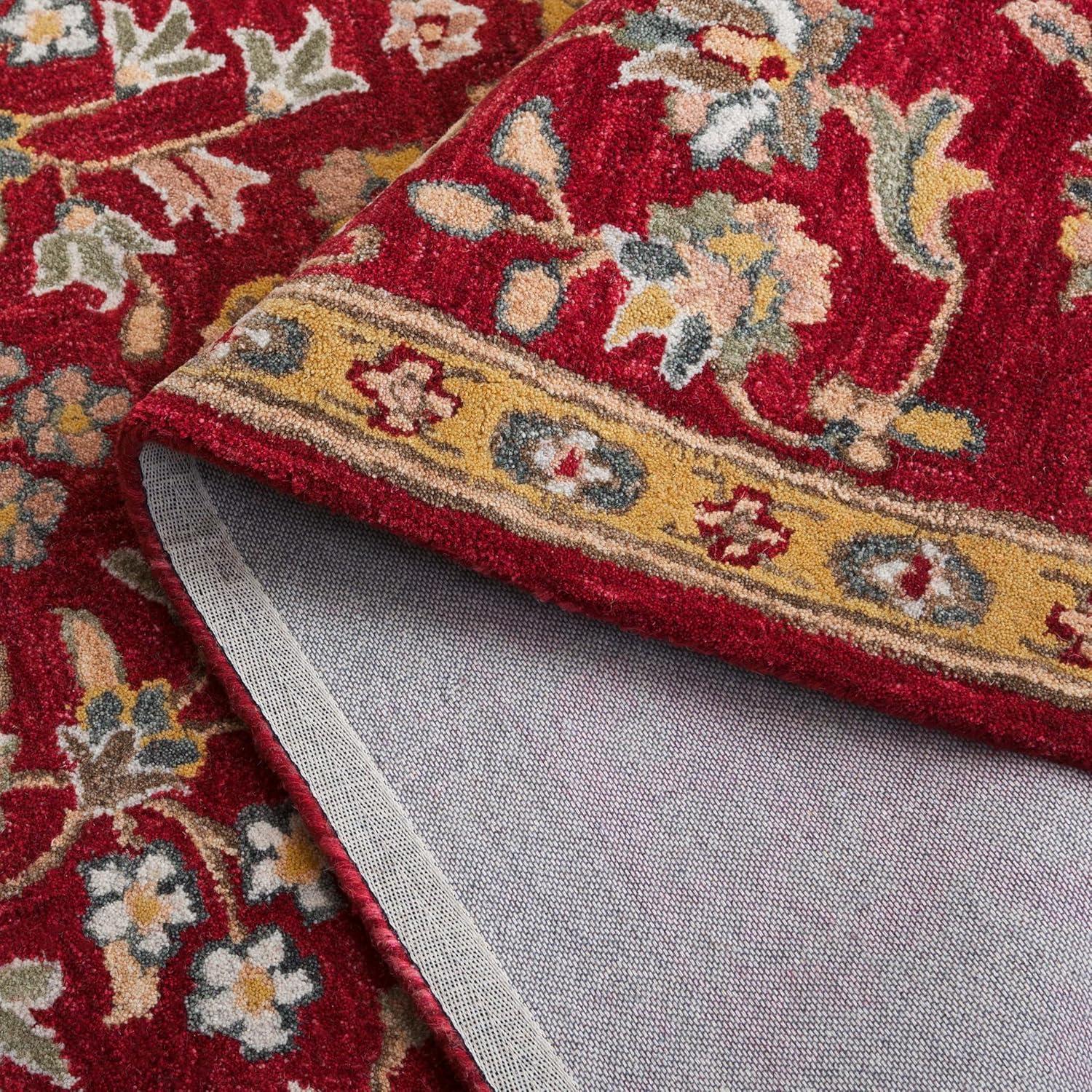 Blossom BLM862 Hand Hooked Area Rug - Beige/Multi - 6' Round - Safavieh.