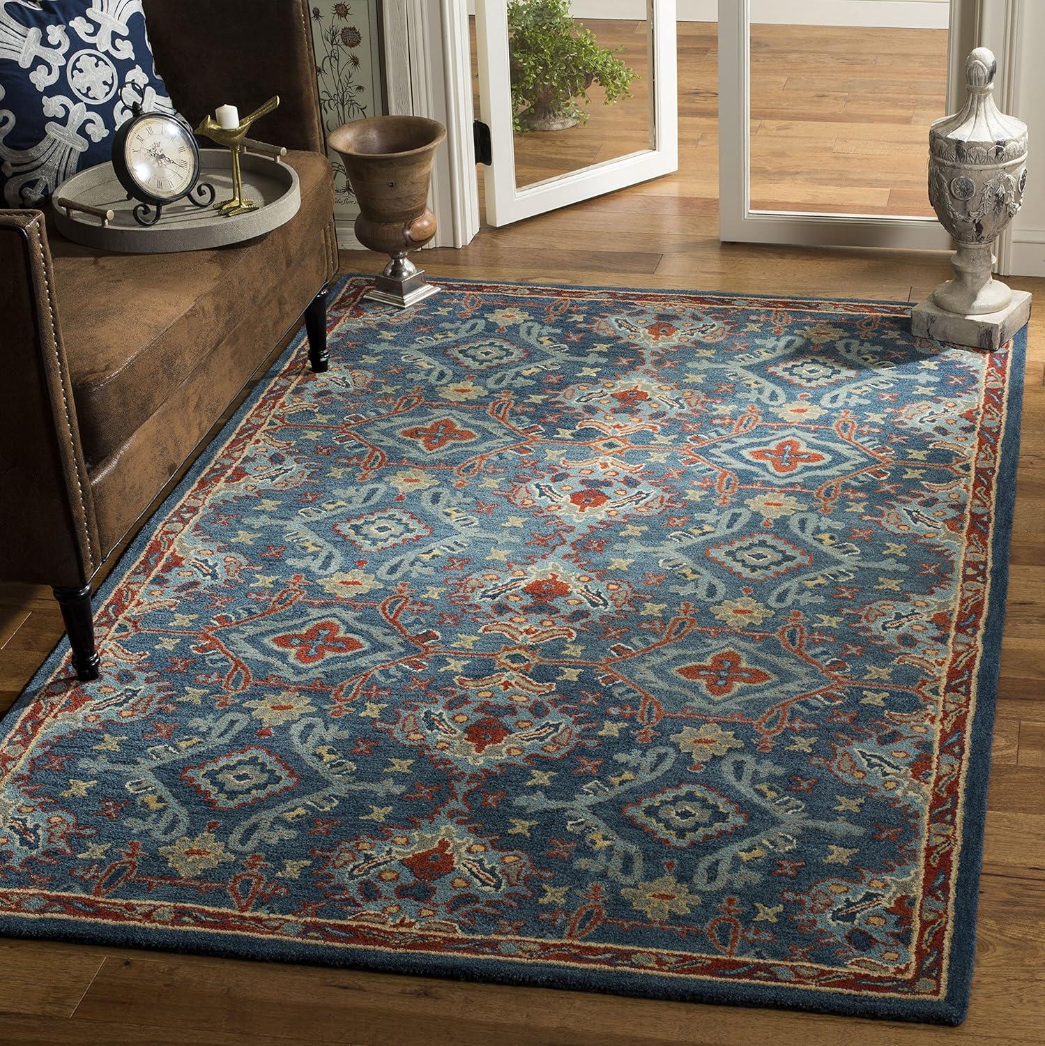 SAFAVIEH Heritage HG422M Handmade Blue / Multi Rug