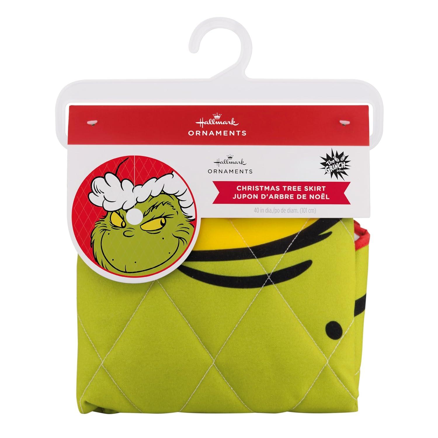 Hallmark Dr. Seuss's How the Grinch Stole Christmas! 40" Christmas Tree Skirt, Fabric