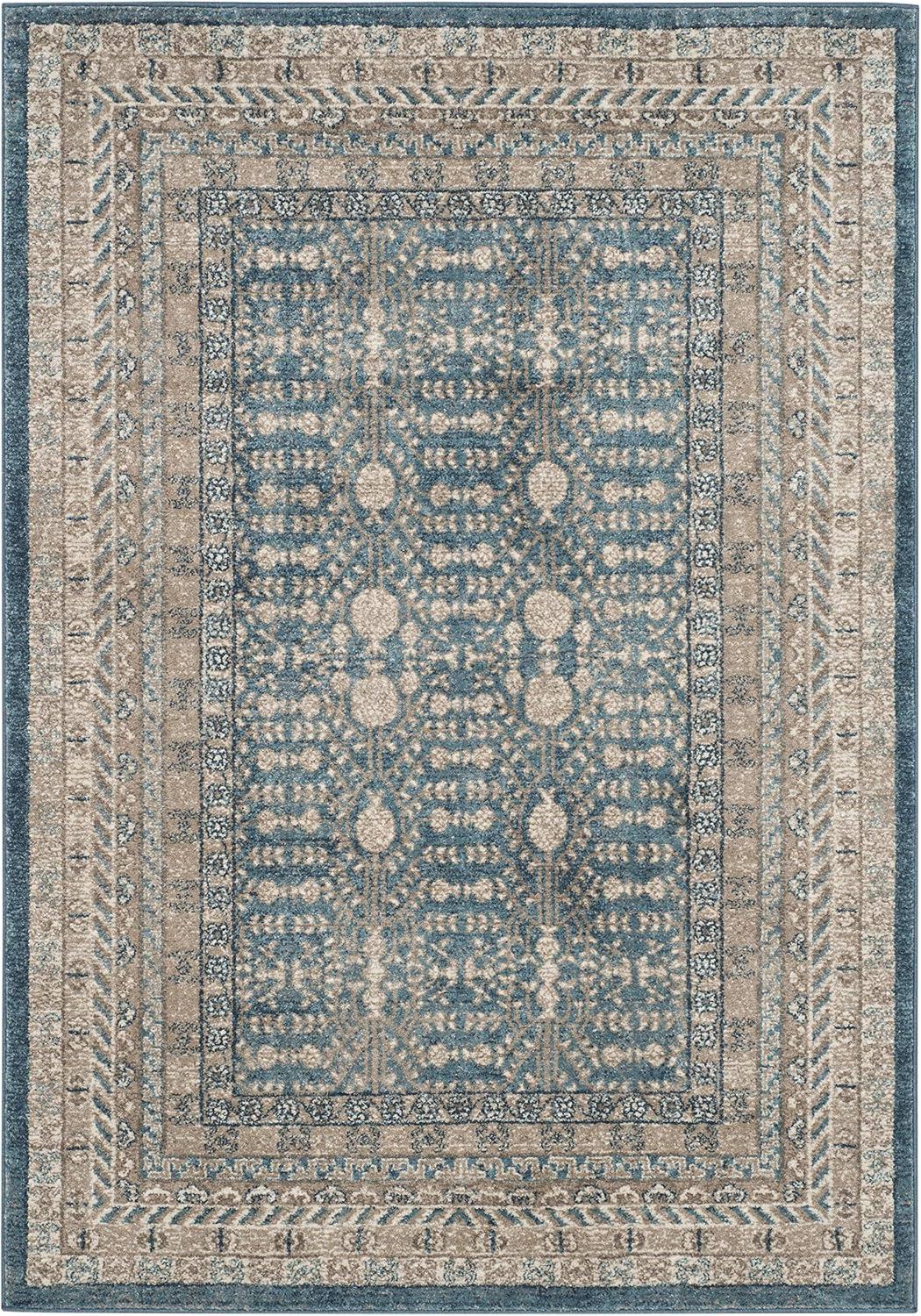 Sofia SOF376 Power Loomed Indoor Area Rug - Blue/Beige - 4'x5'7" - Safavieh.