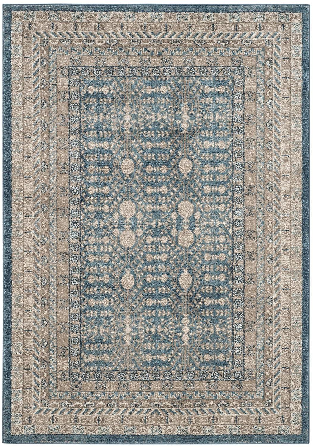Sofia SOF376 Power Loomed Indoor Area Rug - Blue/Beige - 4'x5'7" - Safavieh.