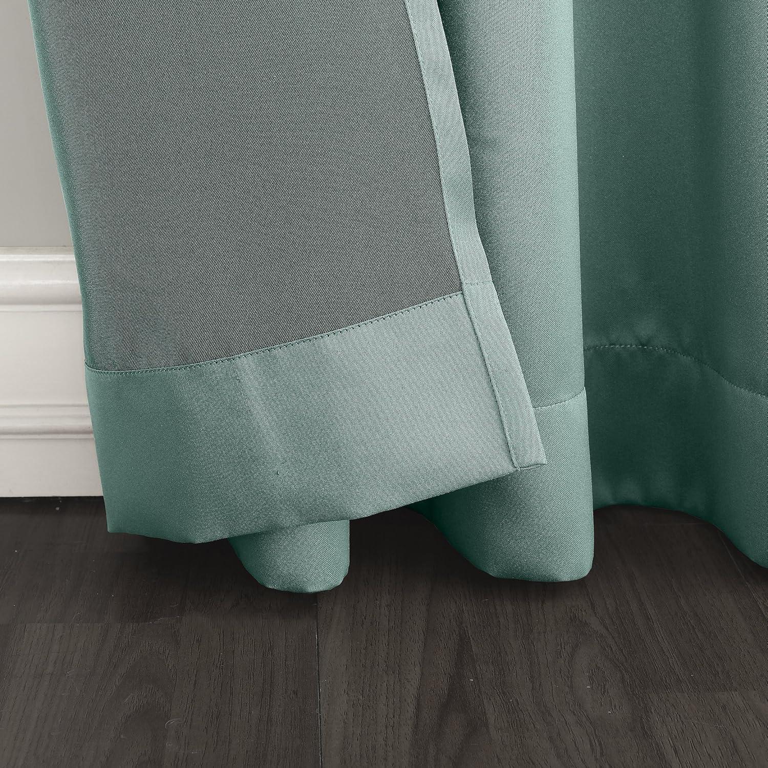 40"x84" Sun Zero Room Darkening Lazlo Grommet Curtain Panel Mineral: Modern Thermal Insulated, Energy Efficient, Noise Reduction