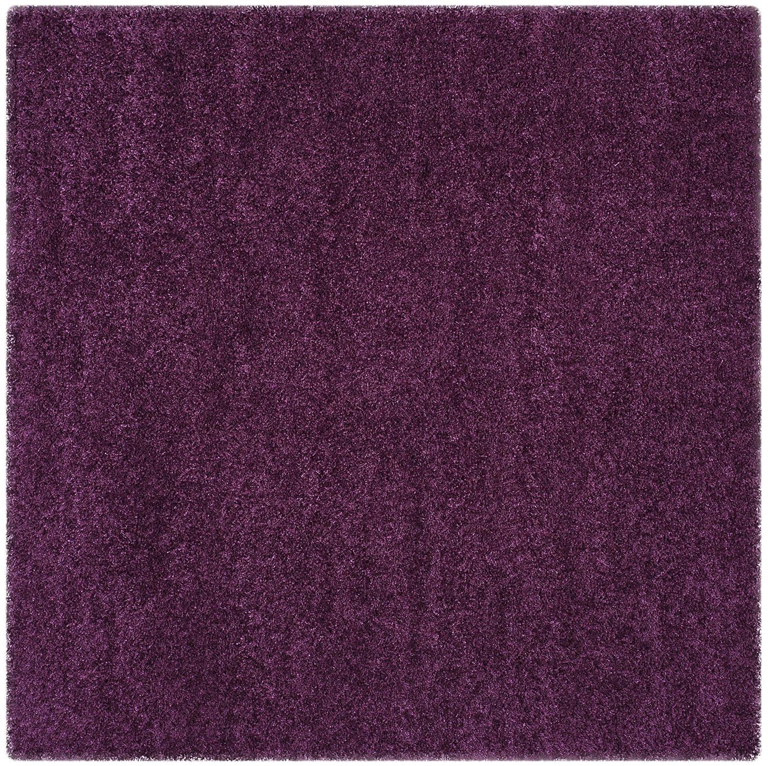 Shag SG151 Power Loomed Area Rug - Purple - 4'x4' - Safavieh.