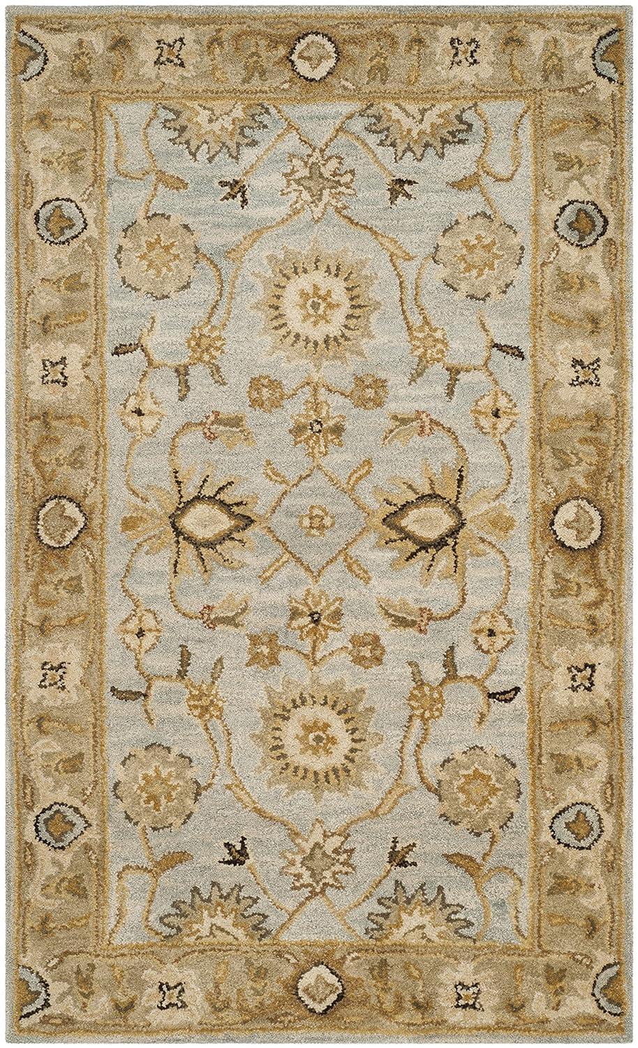 Antiquity AT856 Hand Tufted Area Rug - Light Blue/Sage - 3'x5' - Safavieh.