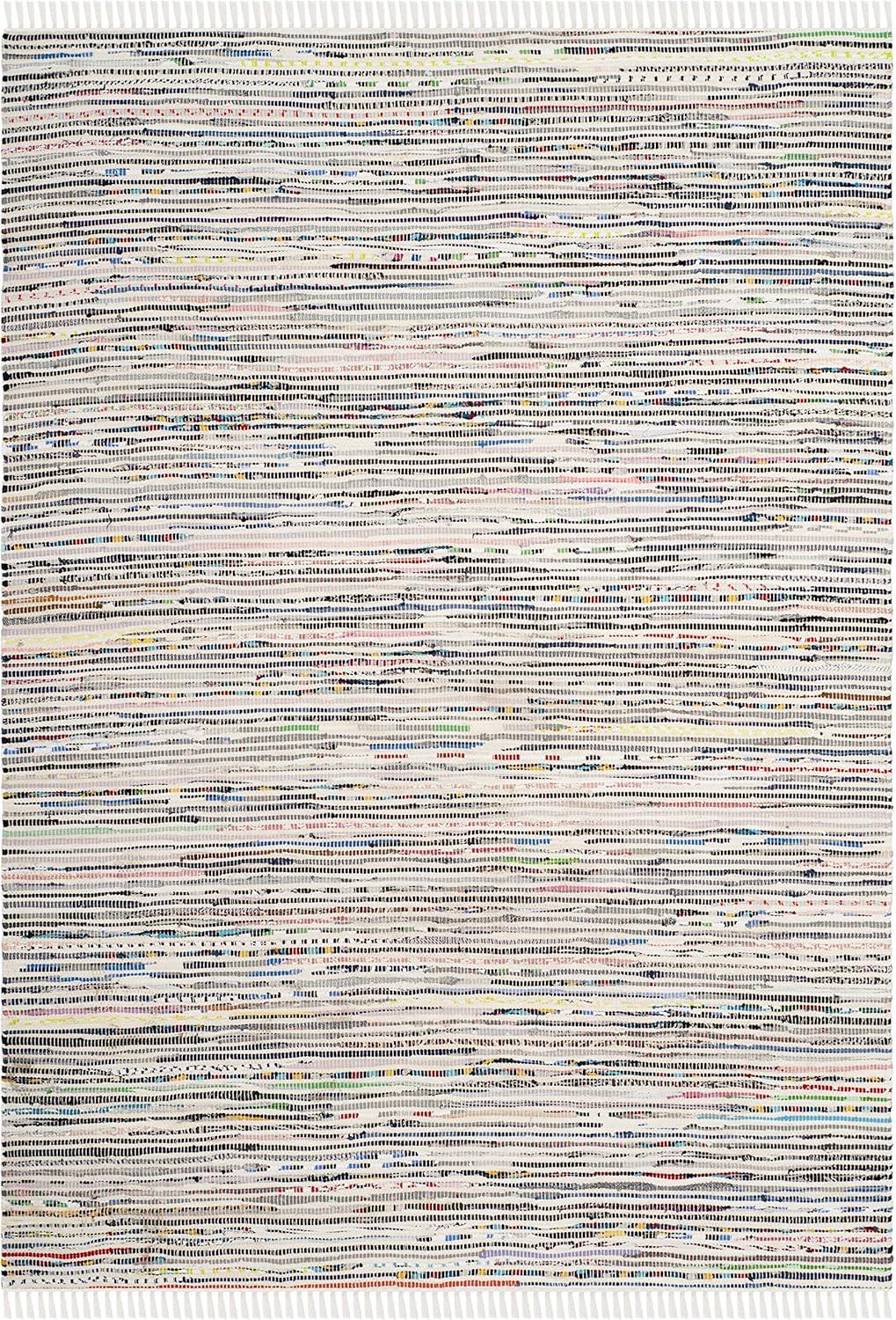 Rag Rug RAR125 Hand Woven Indoor Area Rug - Light Blue/Multi - 8'9"x11'9" - Safavieh.