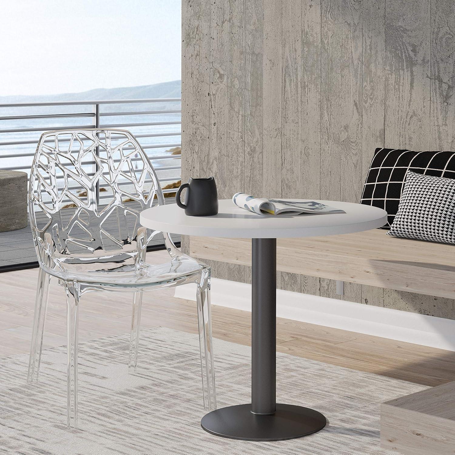 Clear Polycarbonate Cut-Out Design Dining Chair