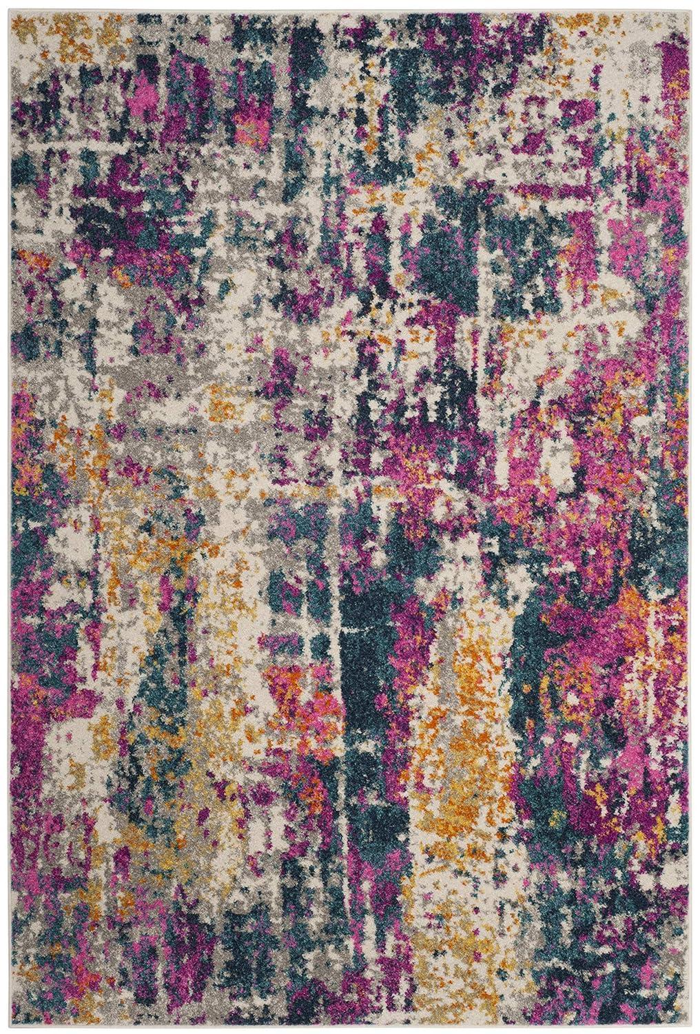 Madison MAD143 Power Loomed Indoor Area Rug - Ivory/Blue - 5'1"x7'6" - Safavieh.