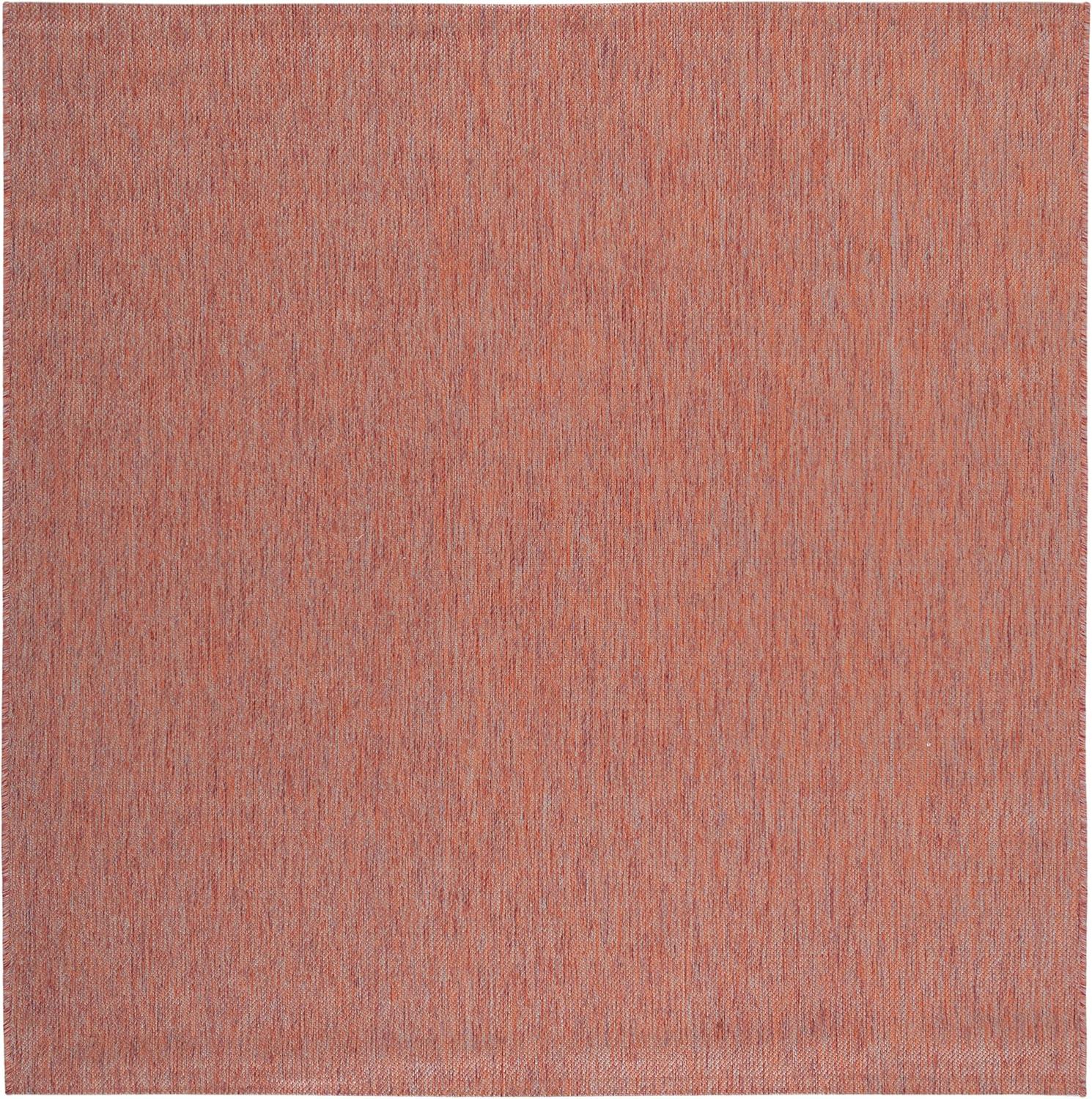 Beach House BHS218 POWER LOOMED Indoor/Outdoor Area Rug - Rust - 4'x4' - Safavieh