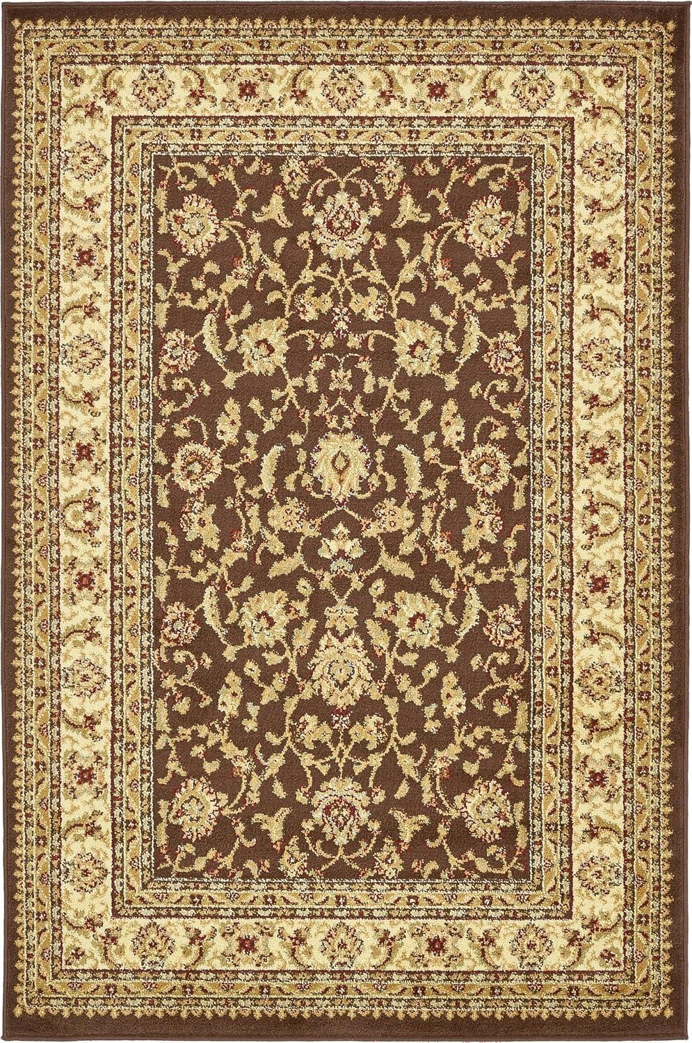 Unique Loom Voyage Collection Area Rug - St. Louis (4' 1" x 6' 1" Rectangle Brown/Green)