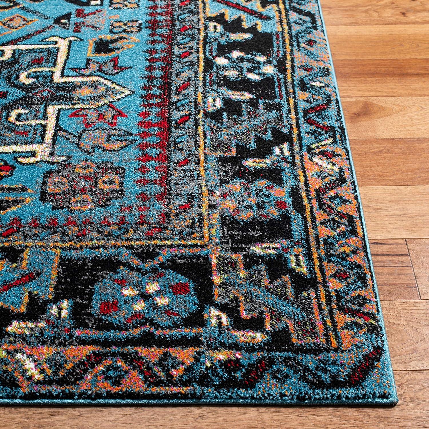 Vintage Hamadan VTH211 Power Loomed Indoor Accent Rug - Light Blue/Black - 2'7"x5' - Safavieh