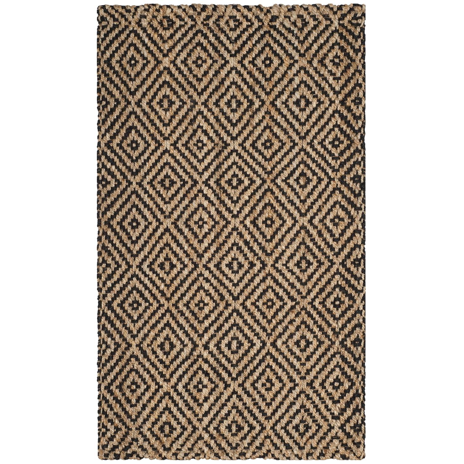 Natural Fiber NF181 Hand Woven Indoor Accent Rug - Natural/Black - 2'3"x4' - Safavieh.