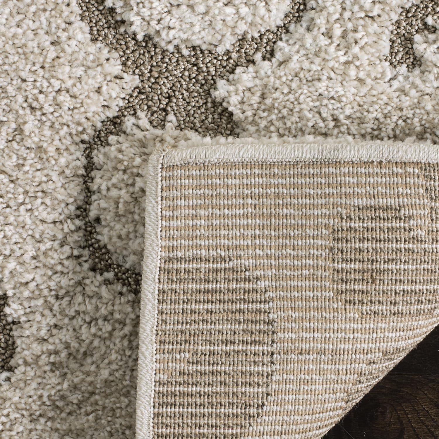 Florida Shag SG470 Power Loomed Indoor Accent Rug - Cream/Beige - 3'3"x5'3" - Safavieh