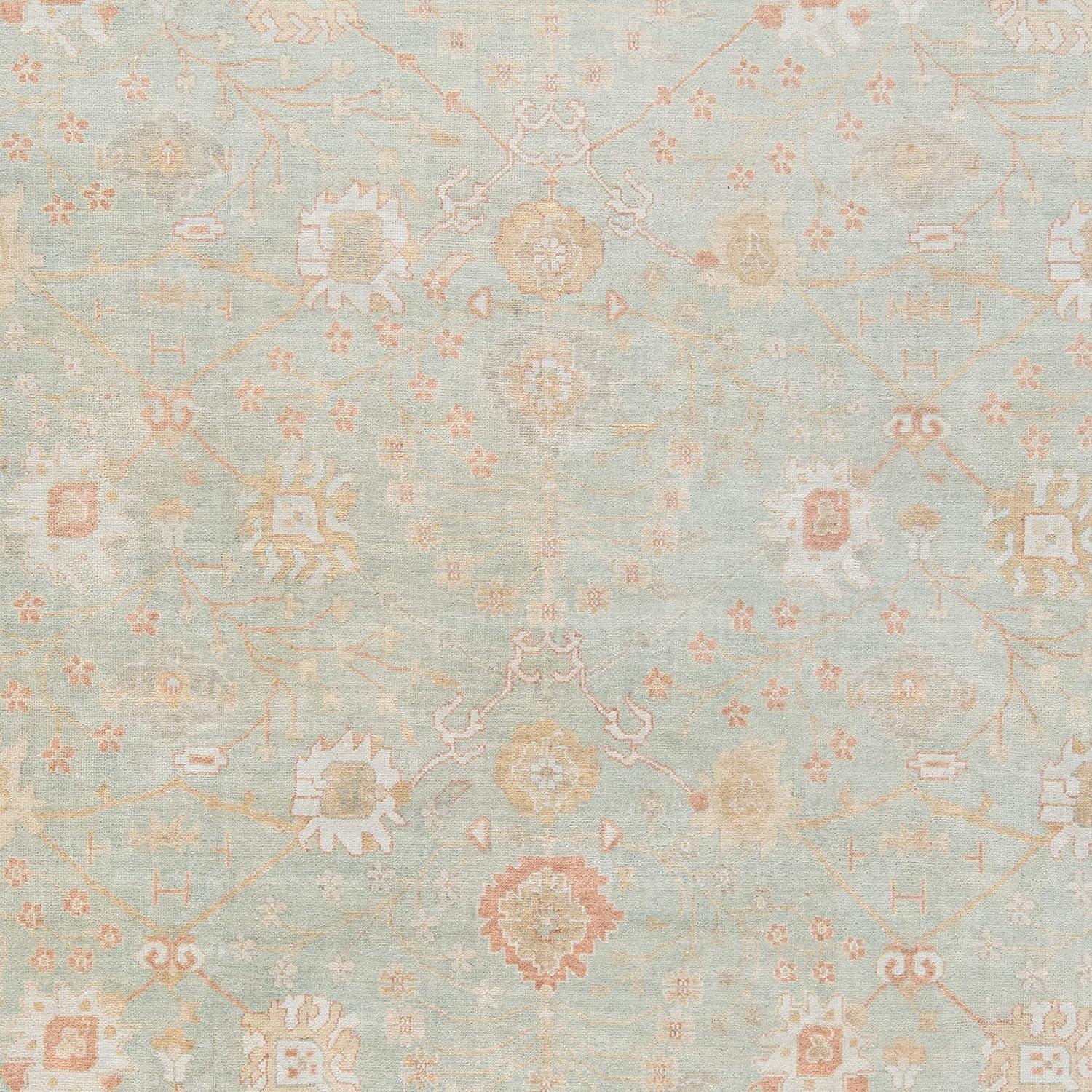 Oushak Hand Knotted Wool Oriental Rug