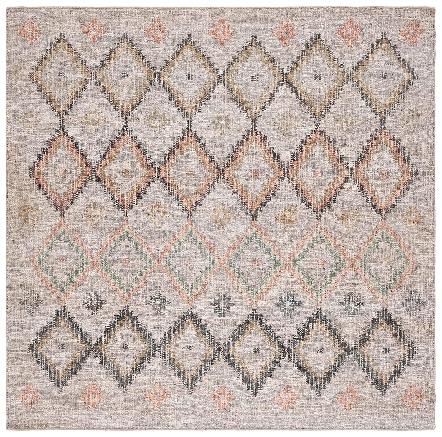 Kilim KLM753 Hand Loomed Area Rug - Beige/Gold - 9'x9' - Safavieh.