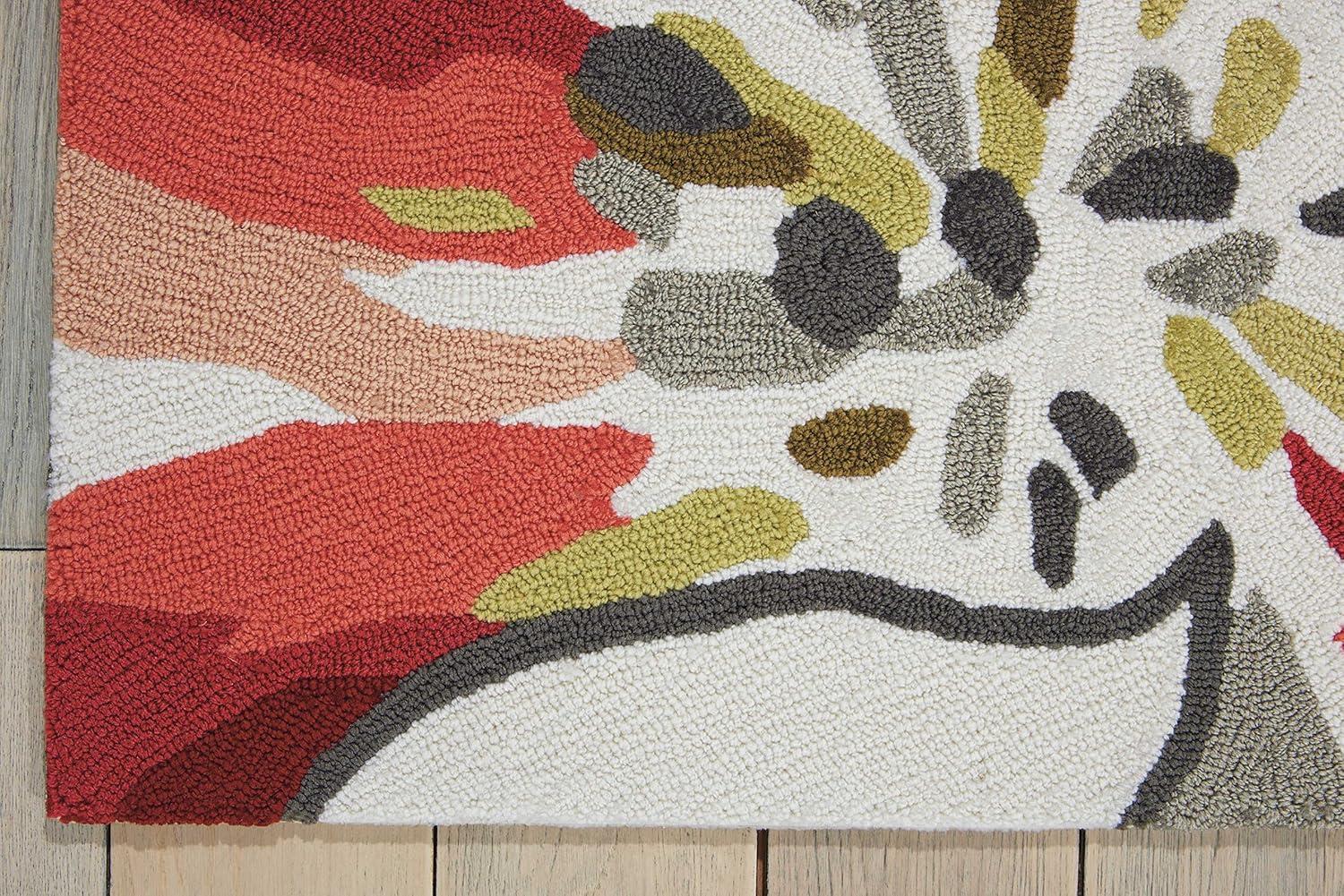 Nourison Fantasy Floral Ivory 1'9" x 2'9" Area Rug, (2x3)