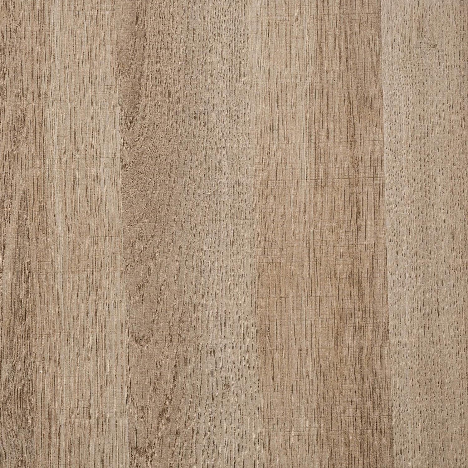 Sauder Anda Norr Engineered Wood Executive Desk in Sky Oak and White