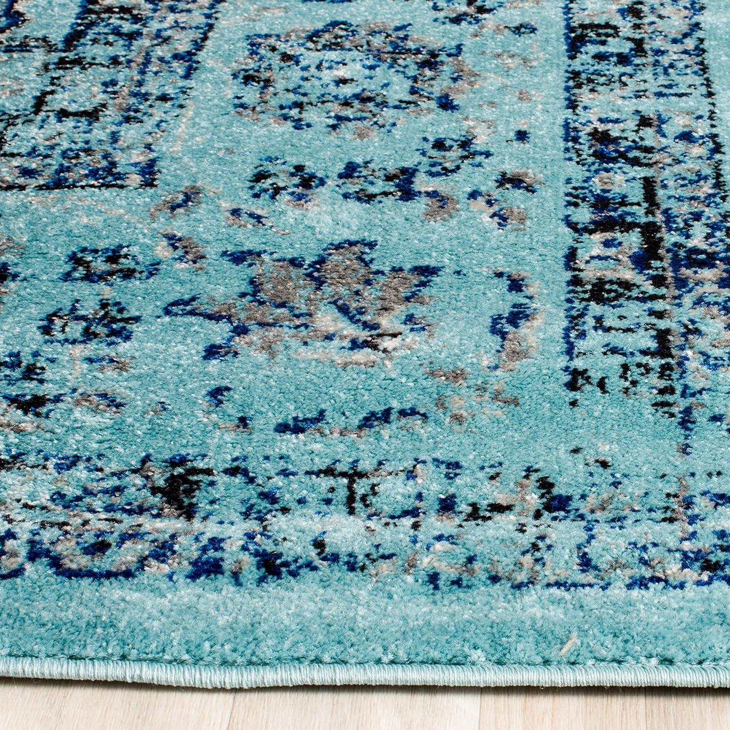 Evoke EVK220 Power Loomed Area Rug - Light Blue/Light Blue - 8'x10' - Safavieh.