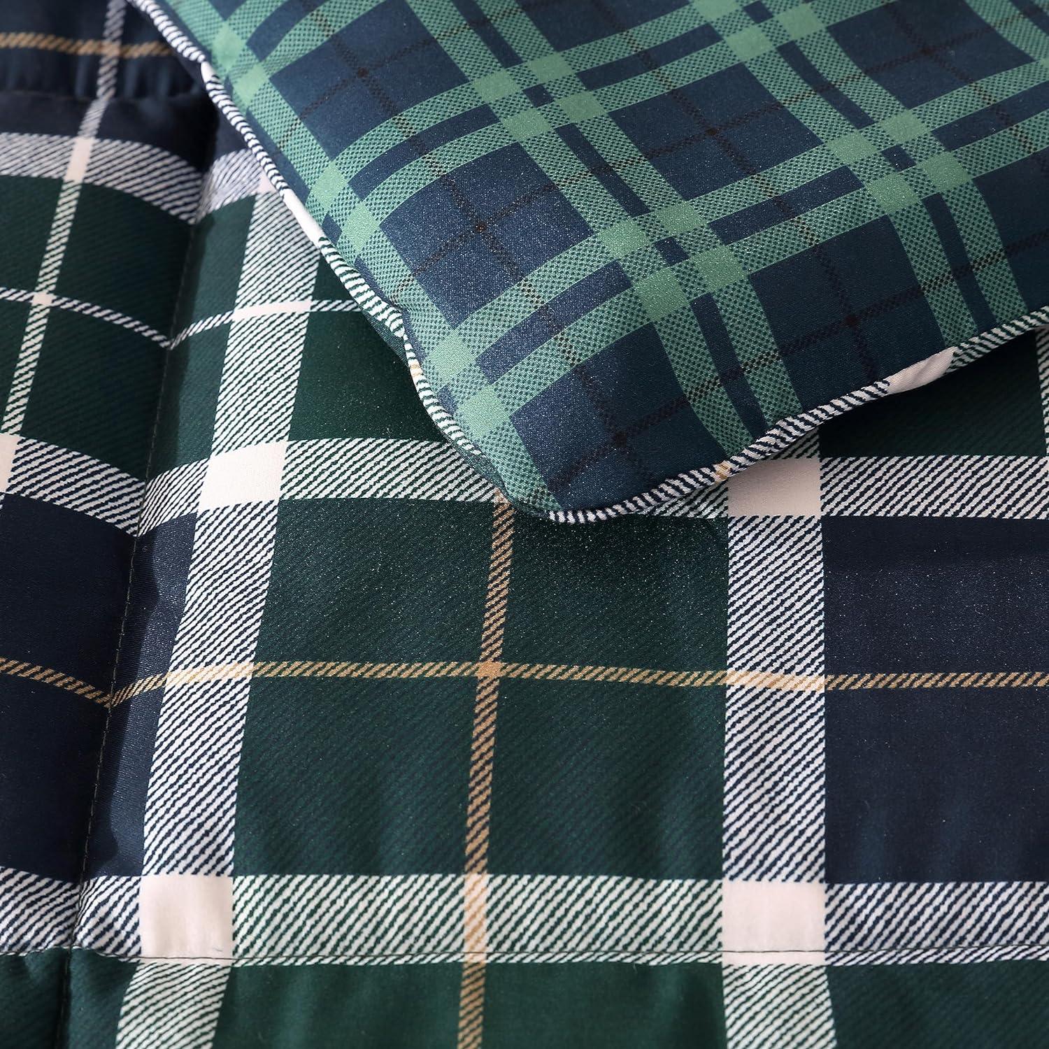 Nautica Northsail Plaid Navy Reversible Duvet Cover Set