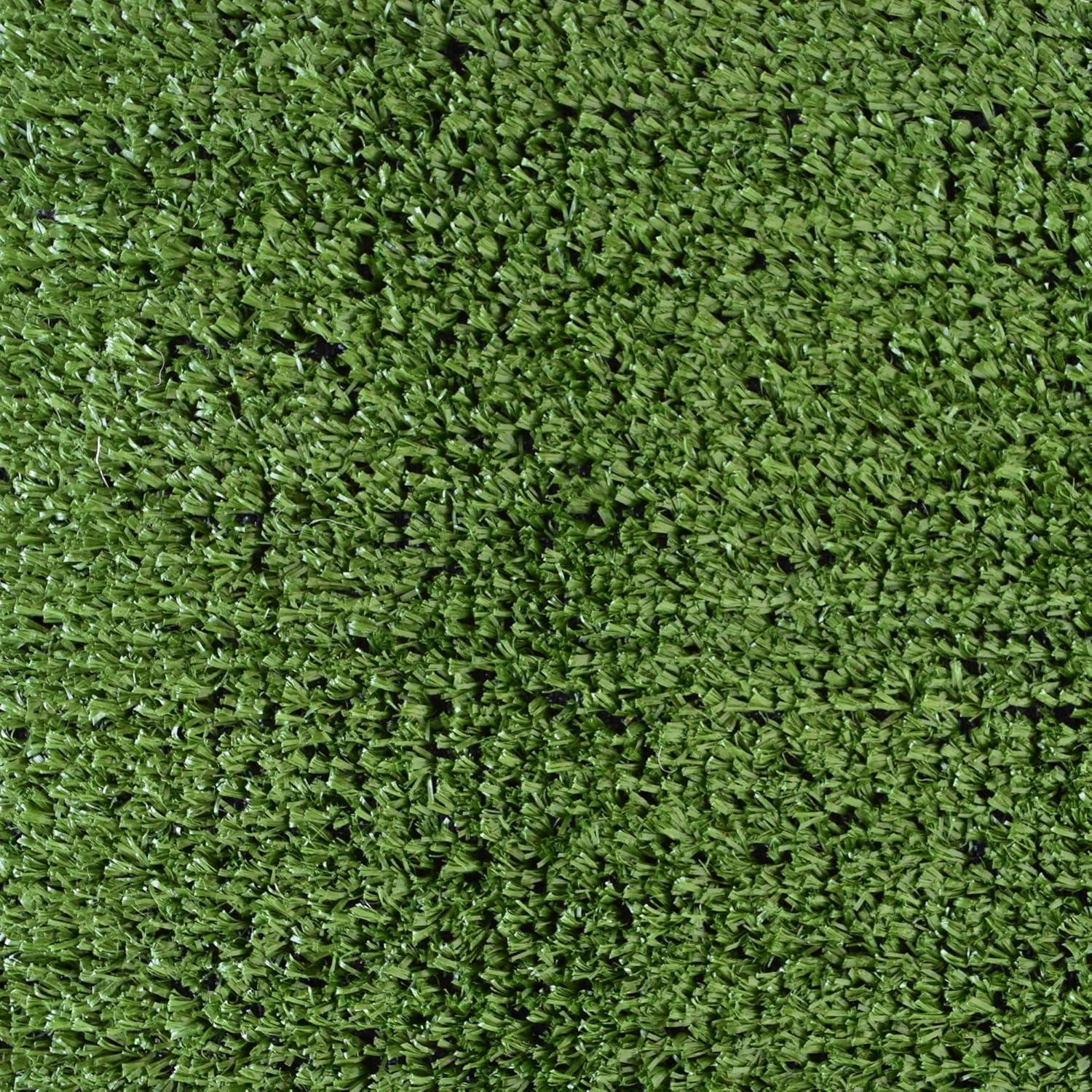 iCustomRug Synthetic Grass Rug – 4x10ft Lawn Green Turf Carpet for Patios, Yards, Boats, Camping – Indoor/Outdoor Use