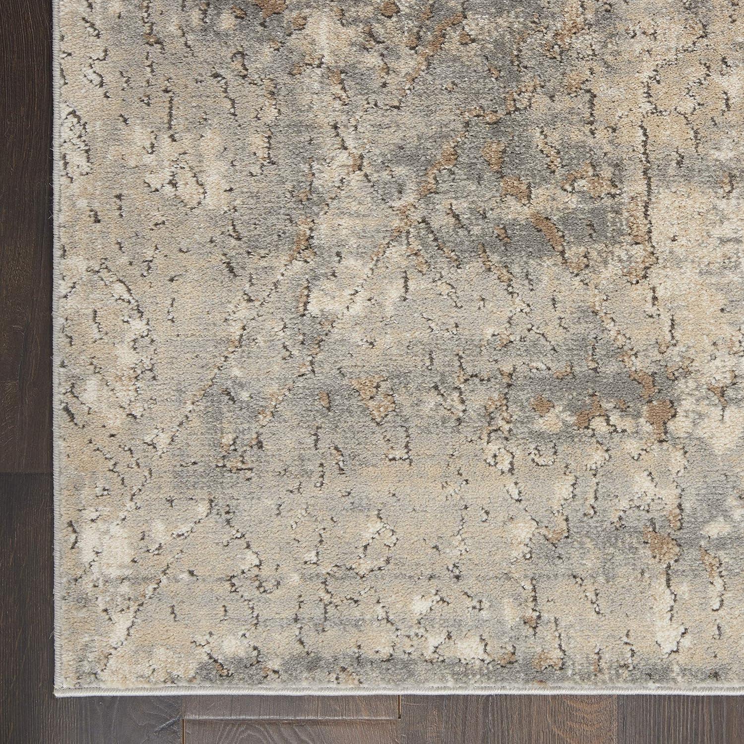 Nourison Concerto Abstract Contemporary Area Rug Beige Grey 2'2" x 3'9"
