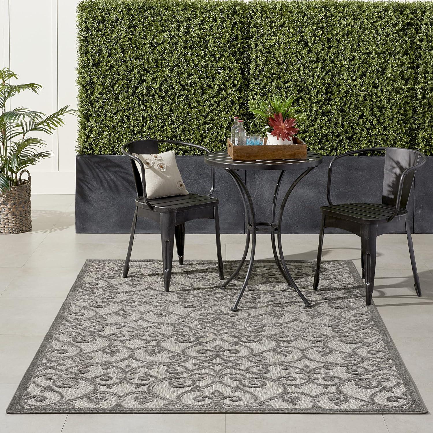 Nourison Aloha Contemporary Scroll Outdoor Rug