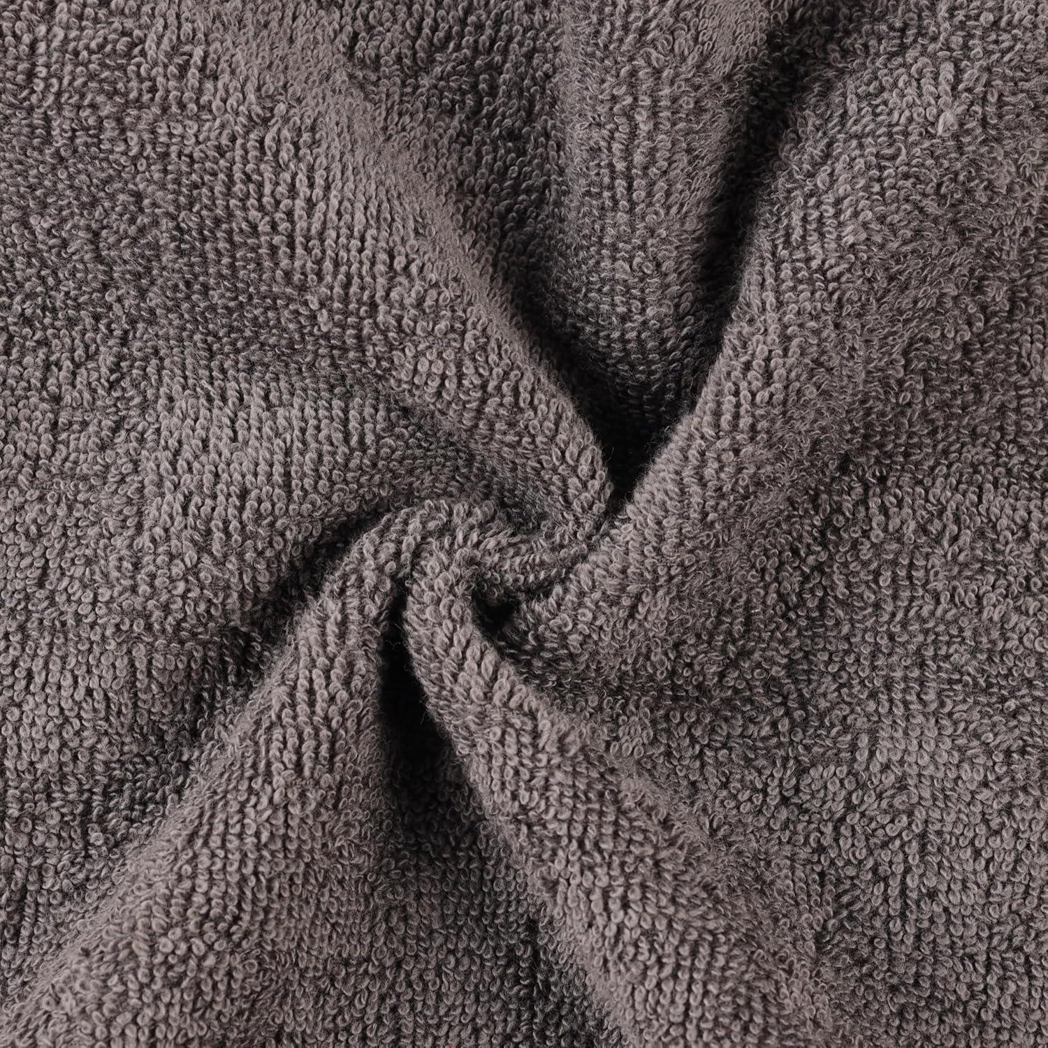 Superior Eco-Friendly Cotton Solid 12-Piece Graphite Towel Set
