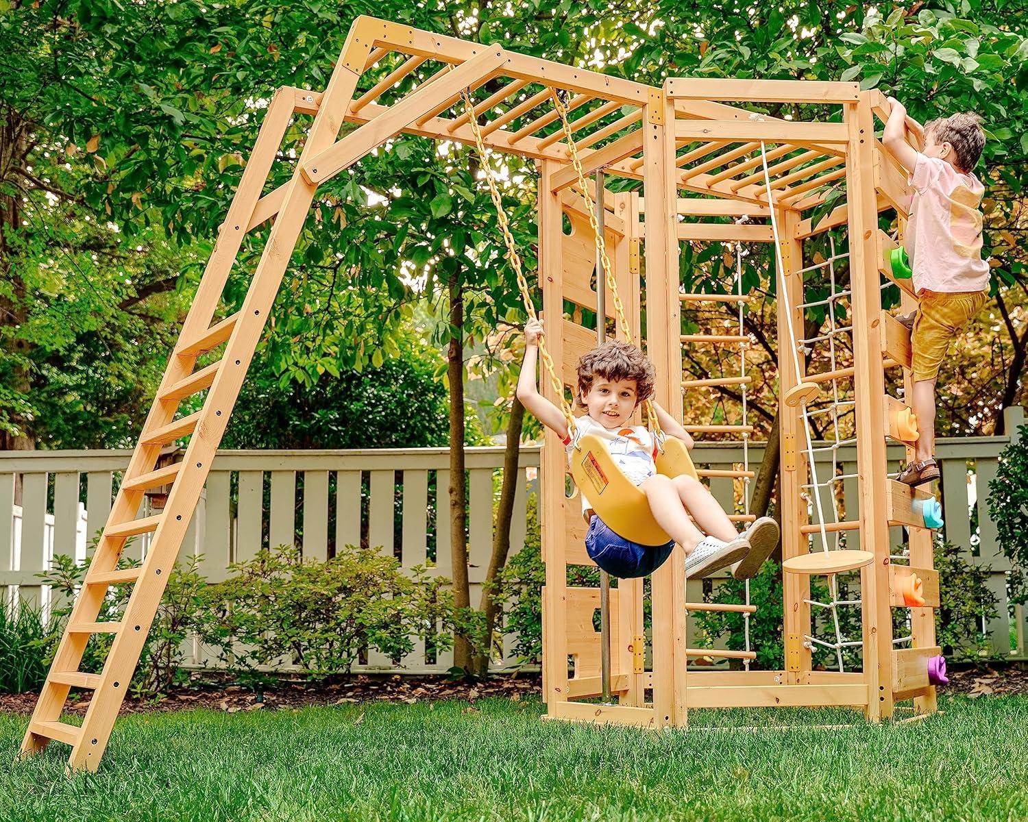 Hawthorn - Outdoor Climber with Monkey Bars, Swing, and Octagon Climber