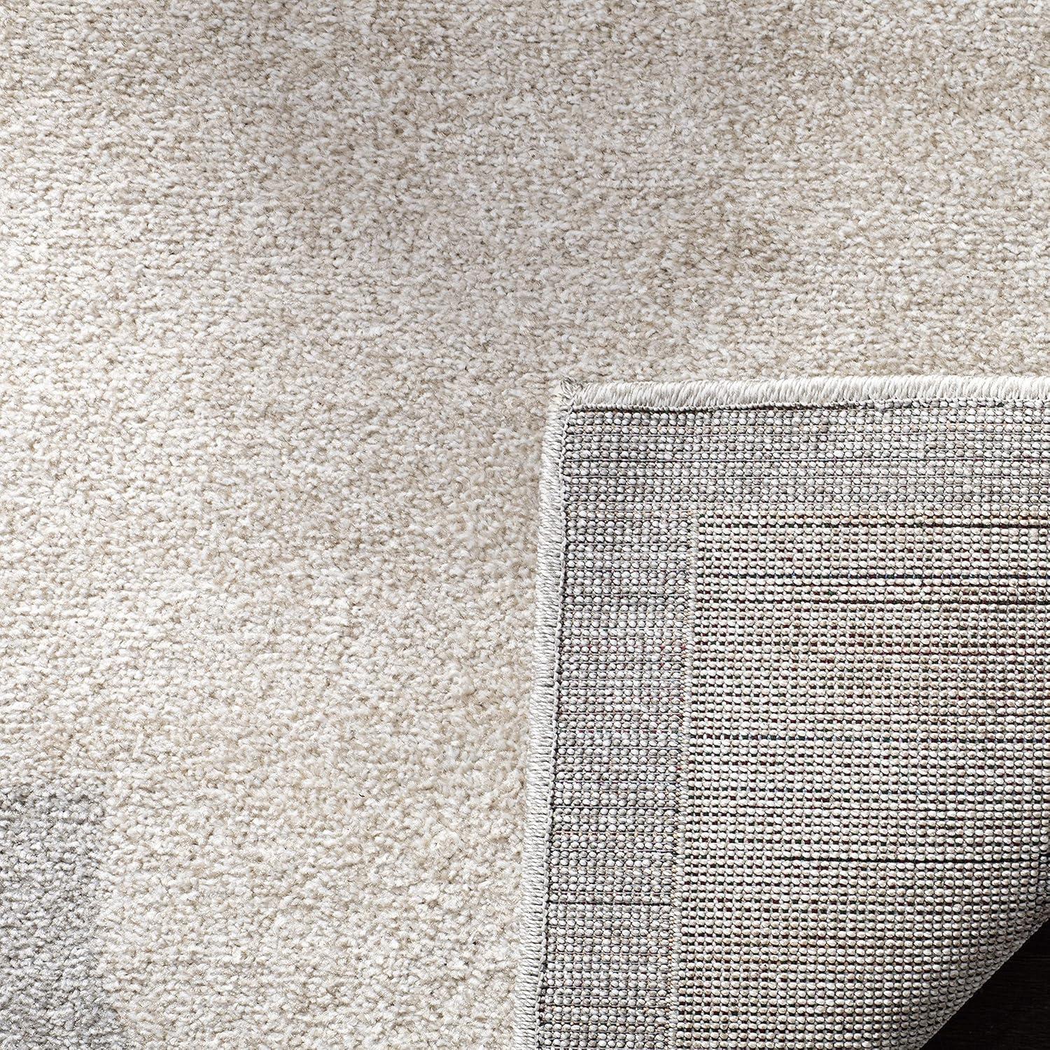 Amherst AMT423 Power Loomed Indoor Area Rug - Beige/Light Grey - 5'x5' - Safavieh