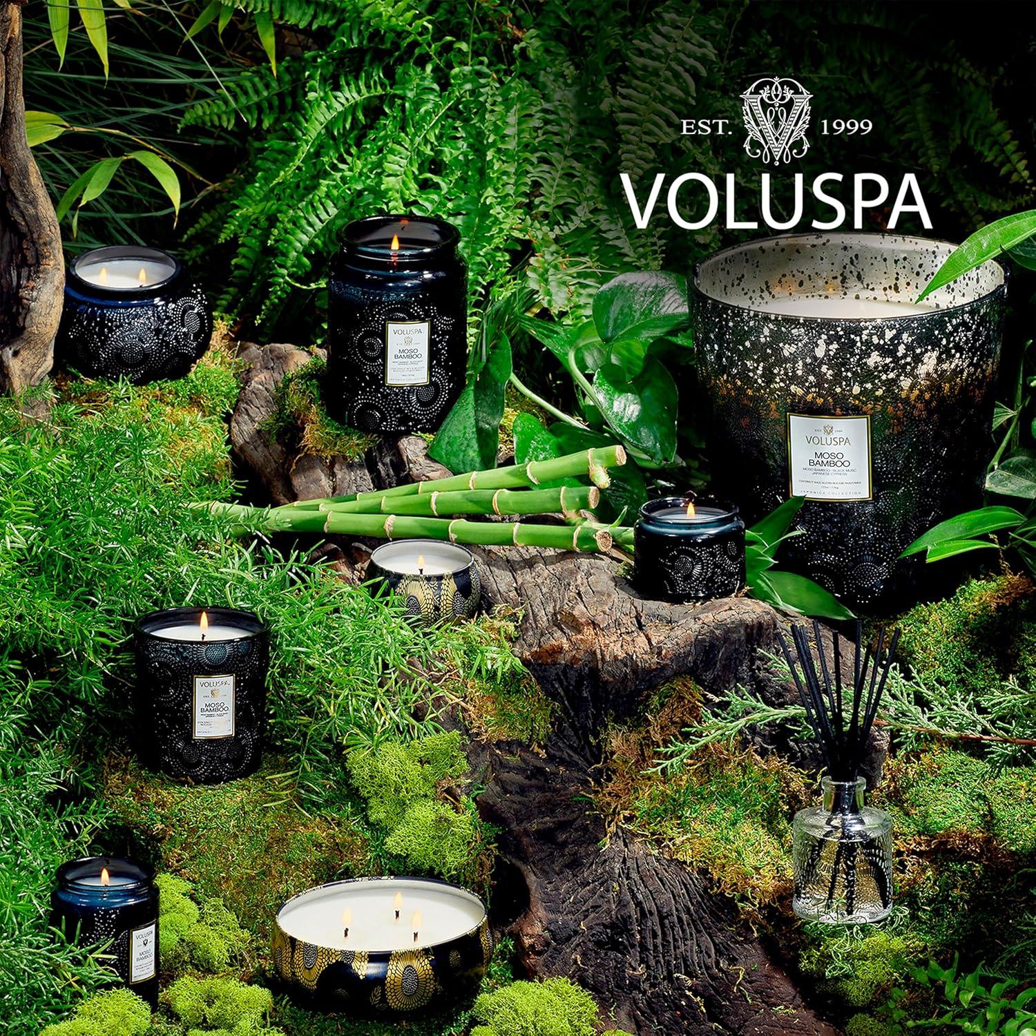 Moso Bamboo Reed Diffuser with Embossed Glass Bottle