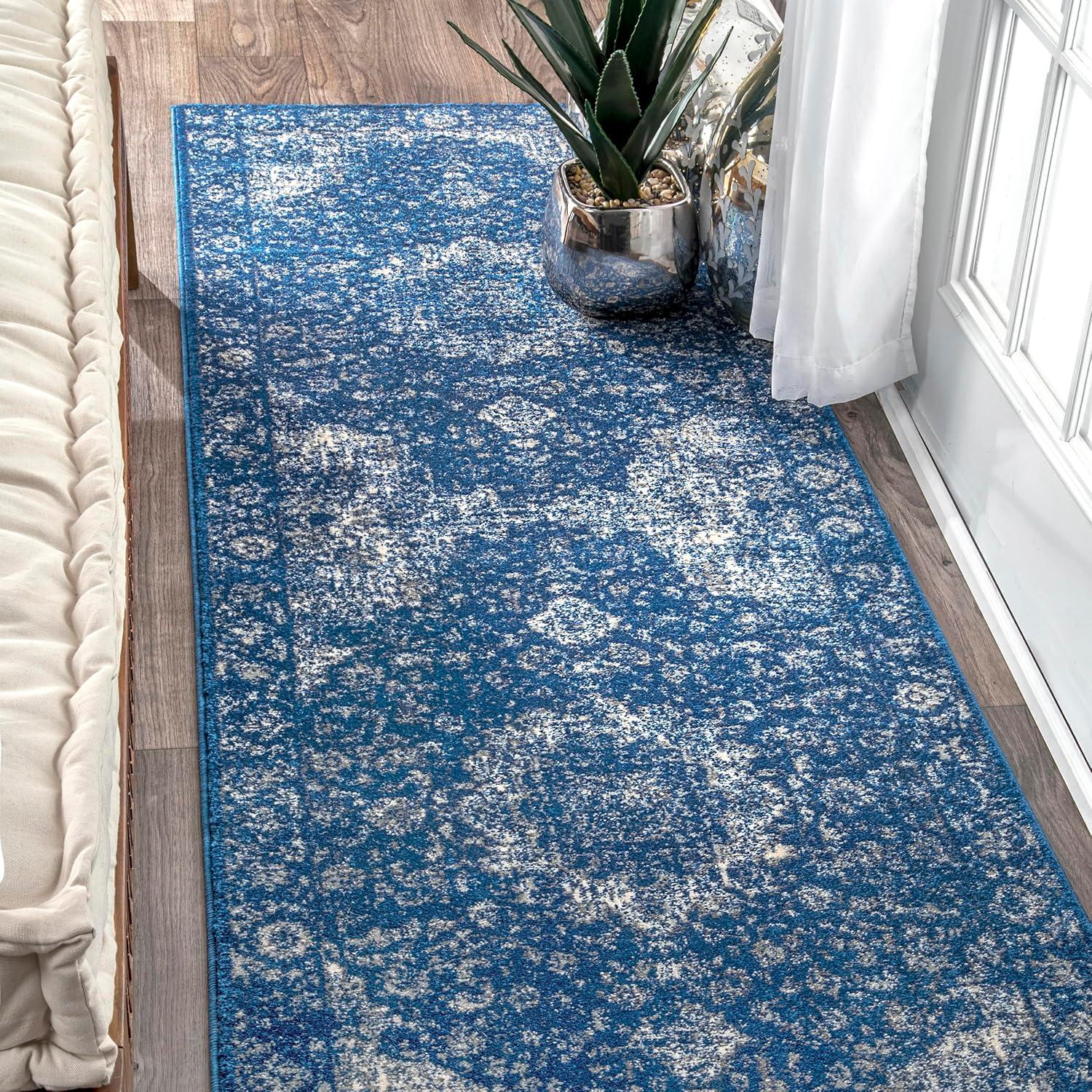 Nuloom Verona Vintage Persian Indoor Area Rug, Runner 2' 6" x 6', Dark Blue