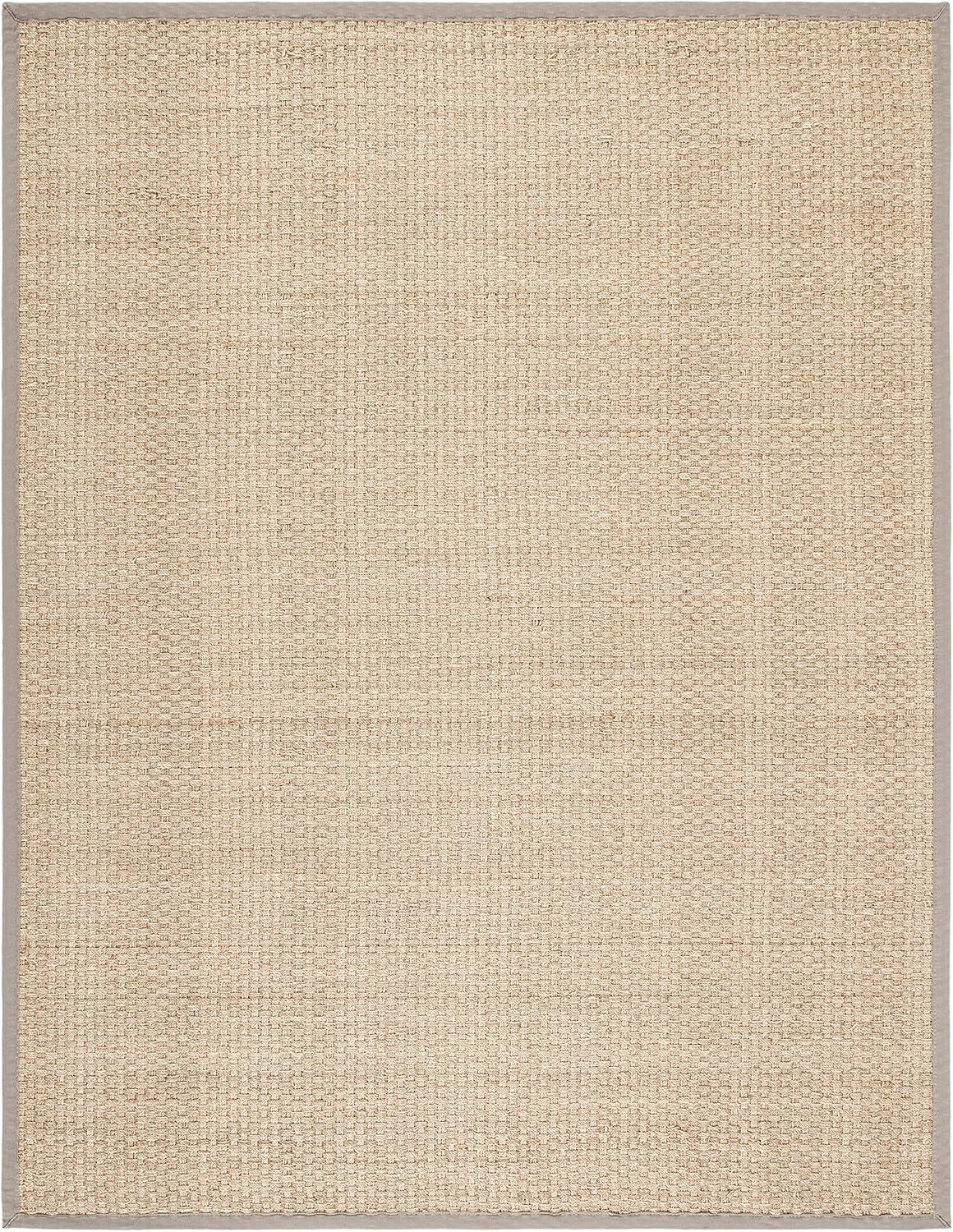 SAFAVIEH Natural Fiber Arbor Border Area Rug, Natural/Grey, 11' x 15'