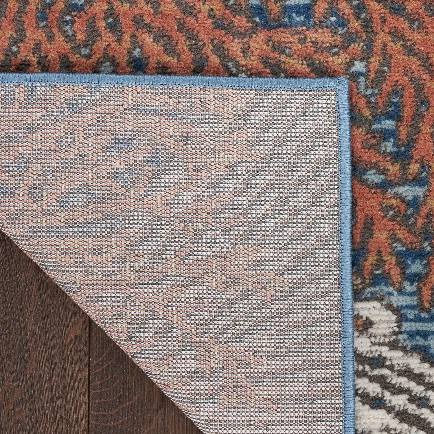 Nourison 7'10" x 9'10" Pompeii Nautical Indoor Area Rug Blue Multicolor