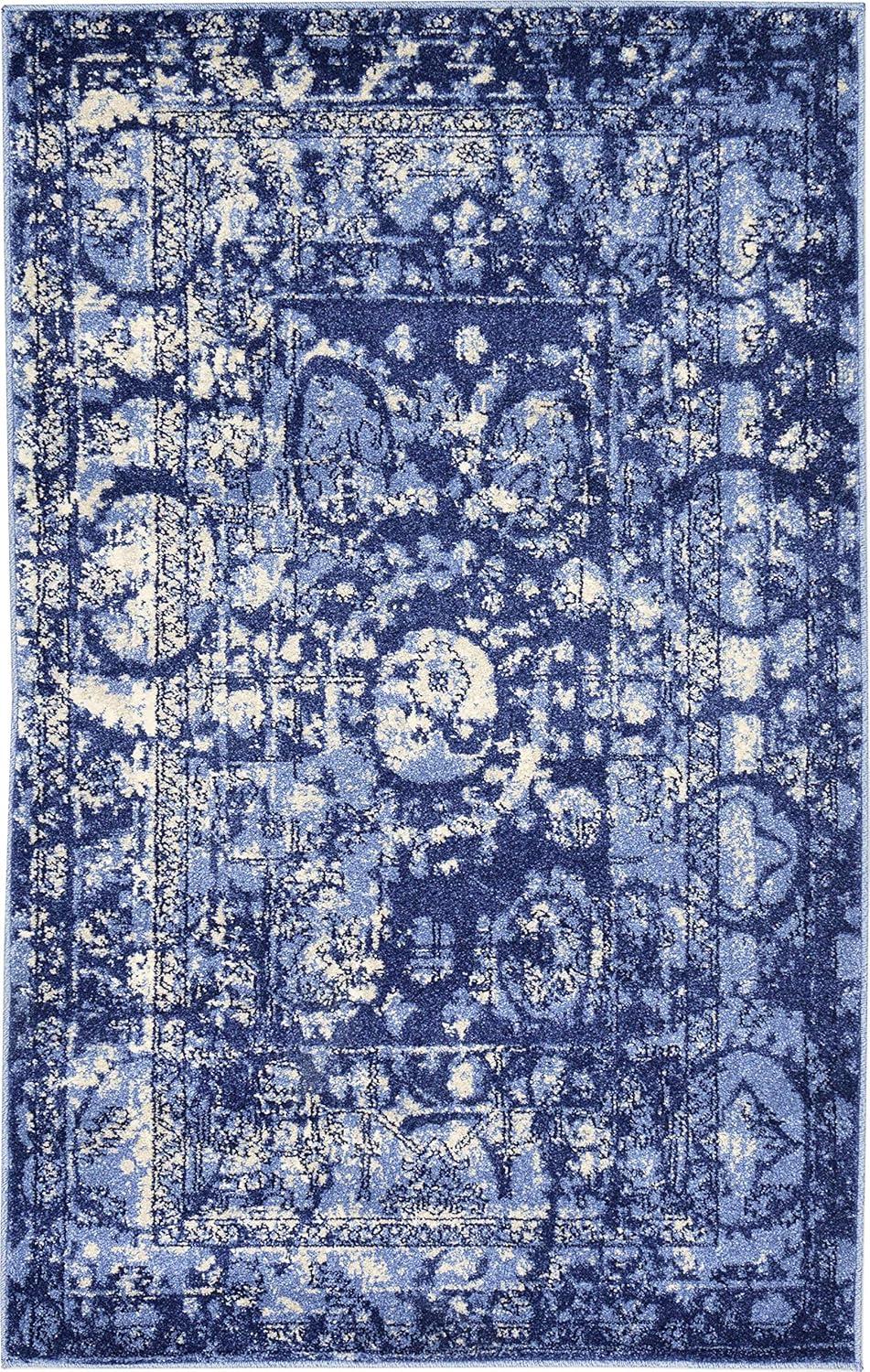 Unique Loom 3' 1 x 5' 3 Blue La Jolla Vintage Area Rug