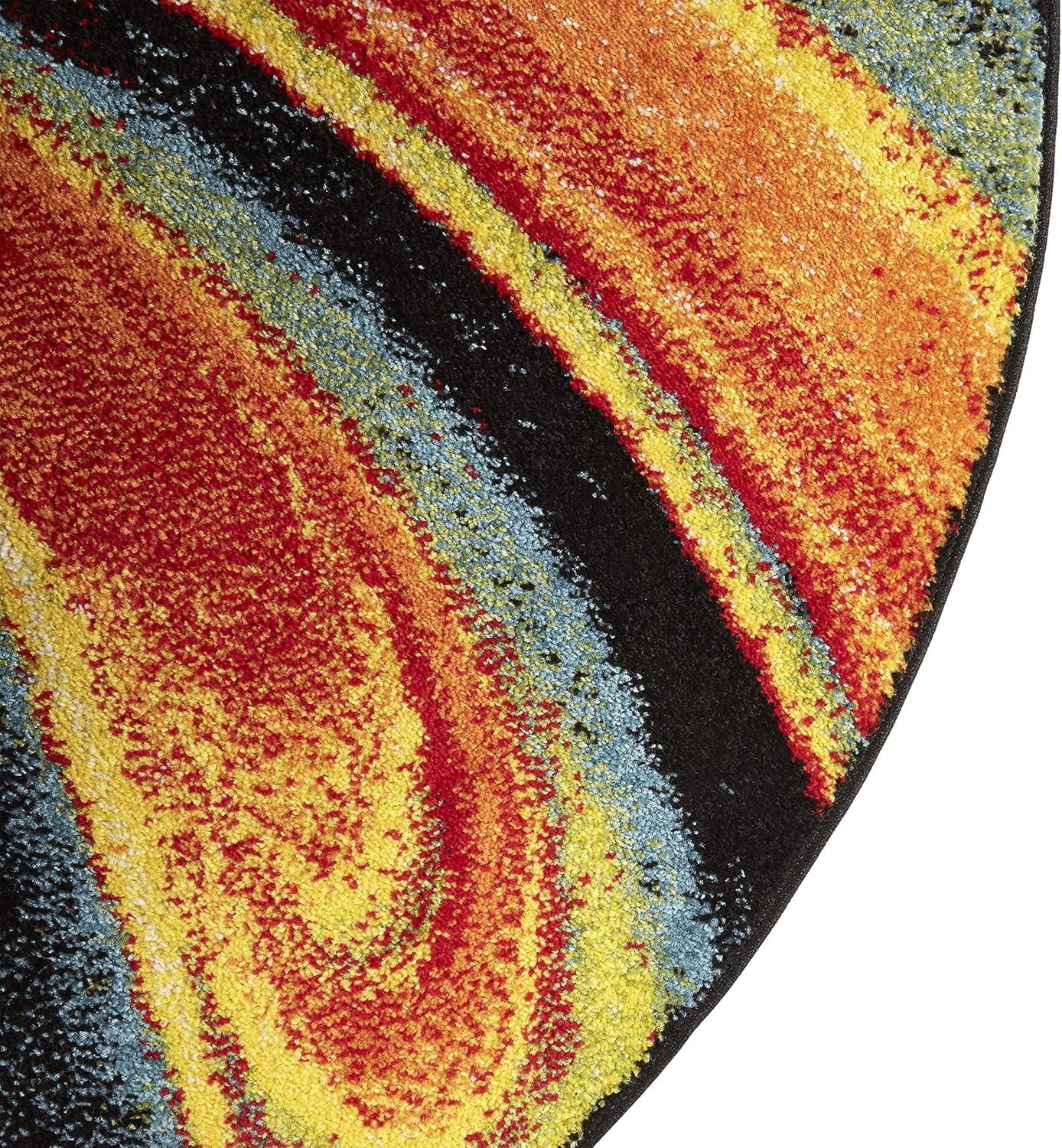 Home Dynamix Splash Adja Contemporary Abstract Swirl Area Rug, Red/Blue, 7'10"x10'2"
