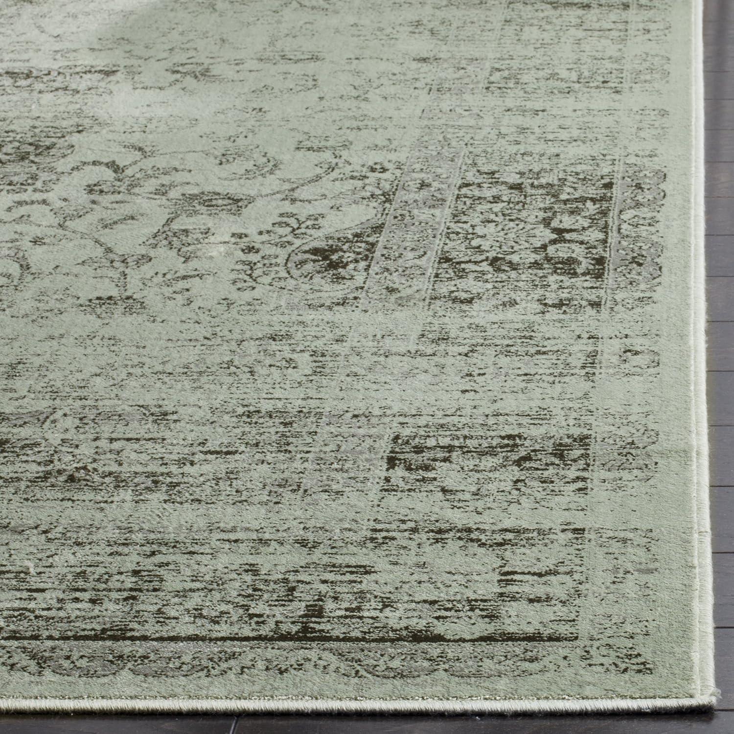 Vintage VTG113 Power Loomed Indoor Skid-Resistant Area Rug - Spruce - 4'x5'7" - Safavieh