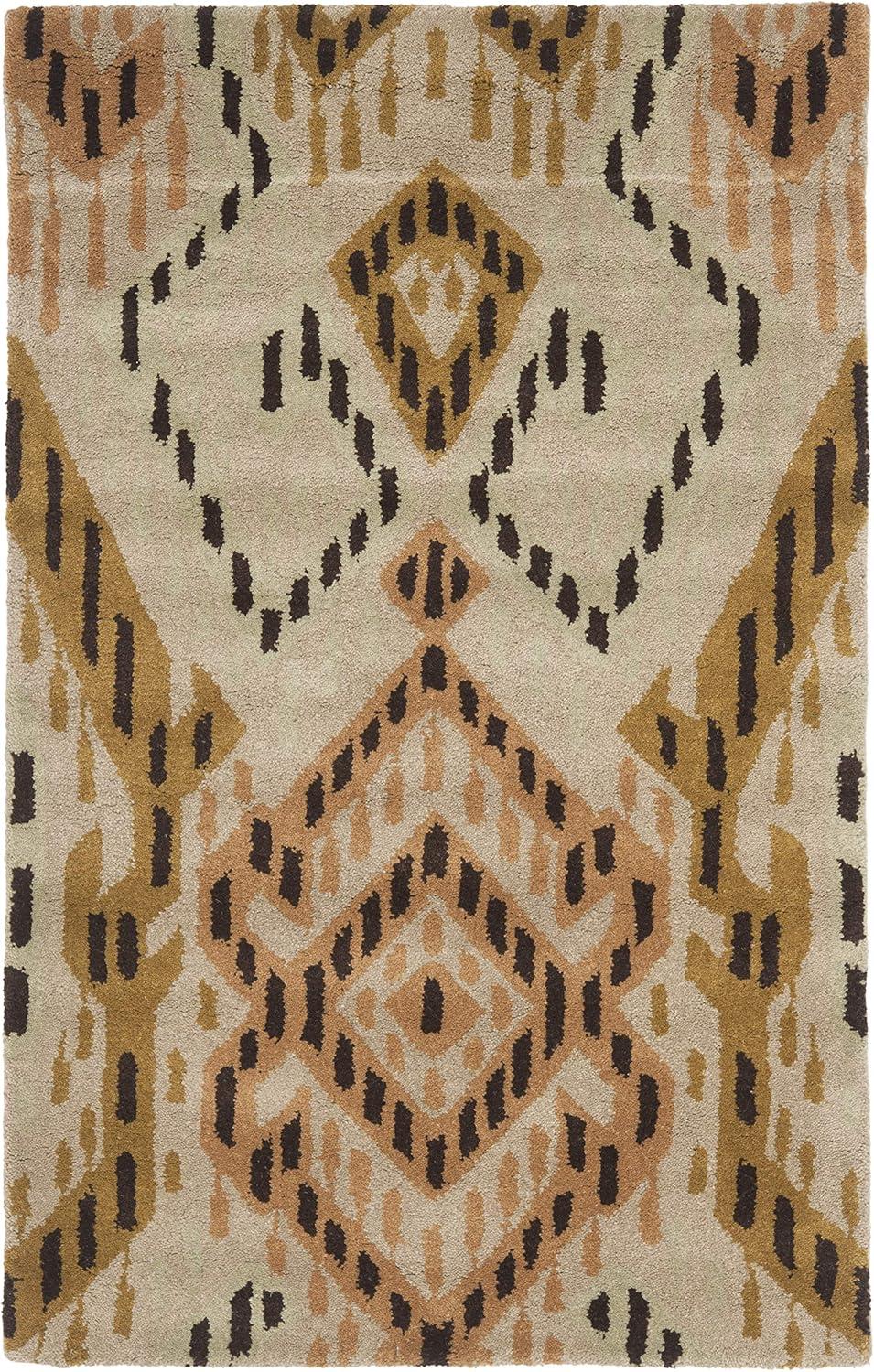 Wyndham WYD373 Hand Tufted Accent Rug - Brown/Ivory - 2'6"x4' - Safavieh.