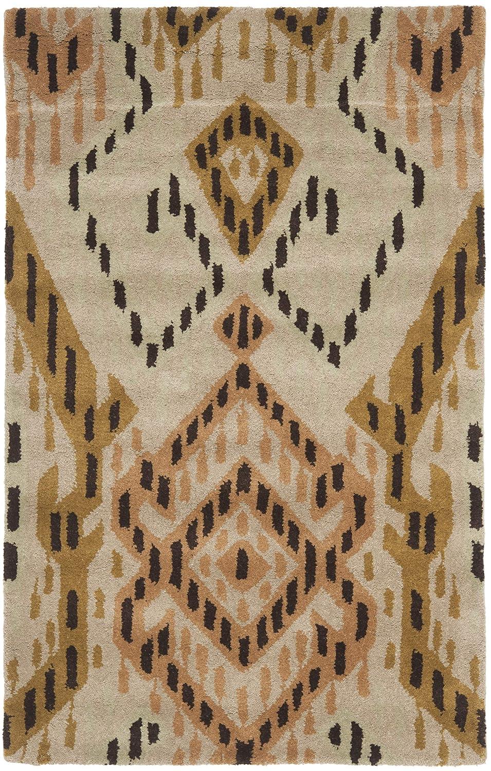 Wyndham WYD373 Hand Tufted Indoor Accent Rug - Brown/Ivory - 2'6"x4' - Safavieh