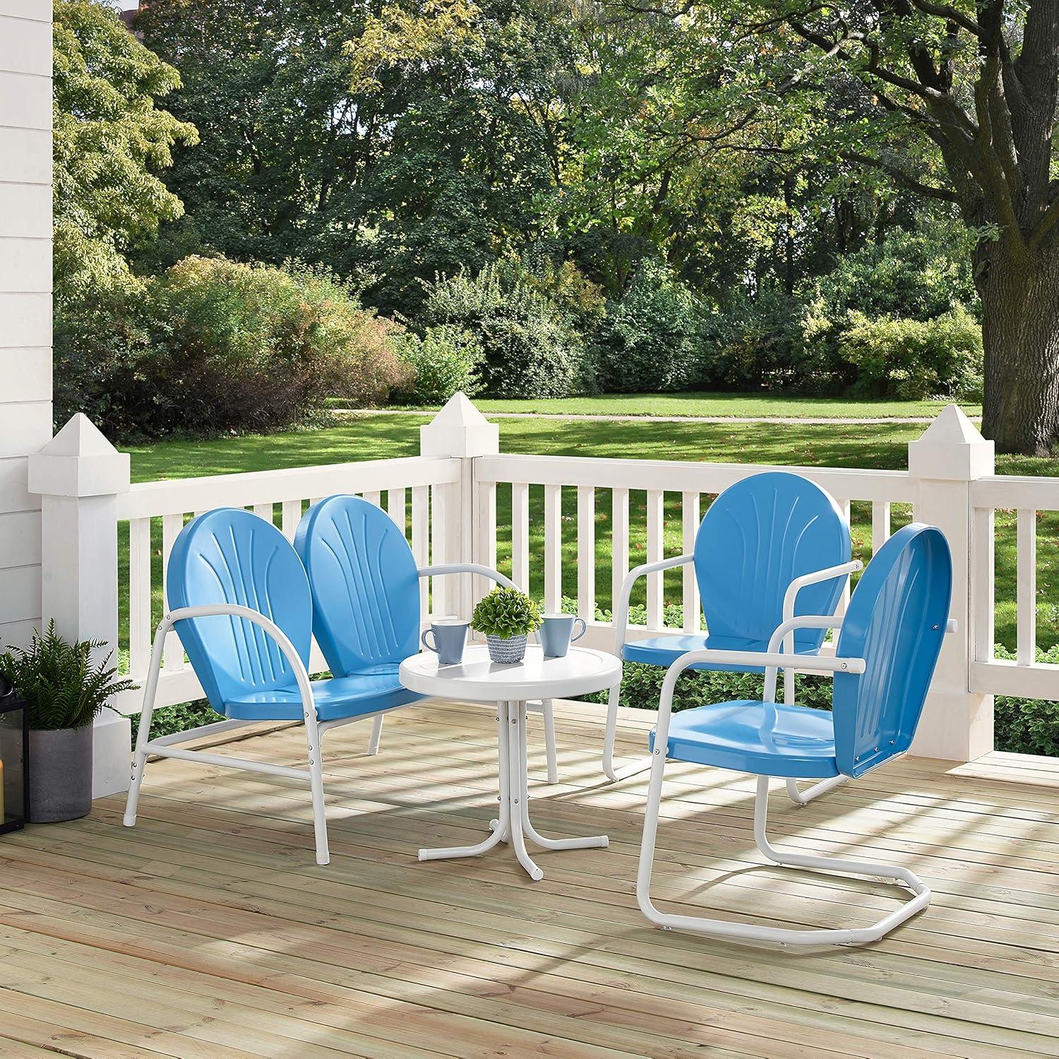 Griffith 4pc Outdoor Conversation Set - Sky Blue - Crosley