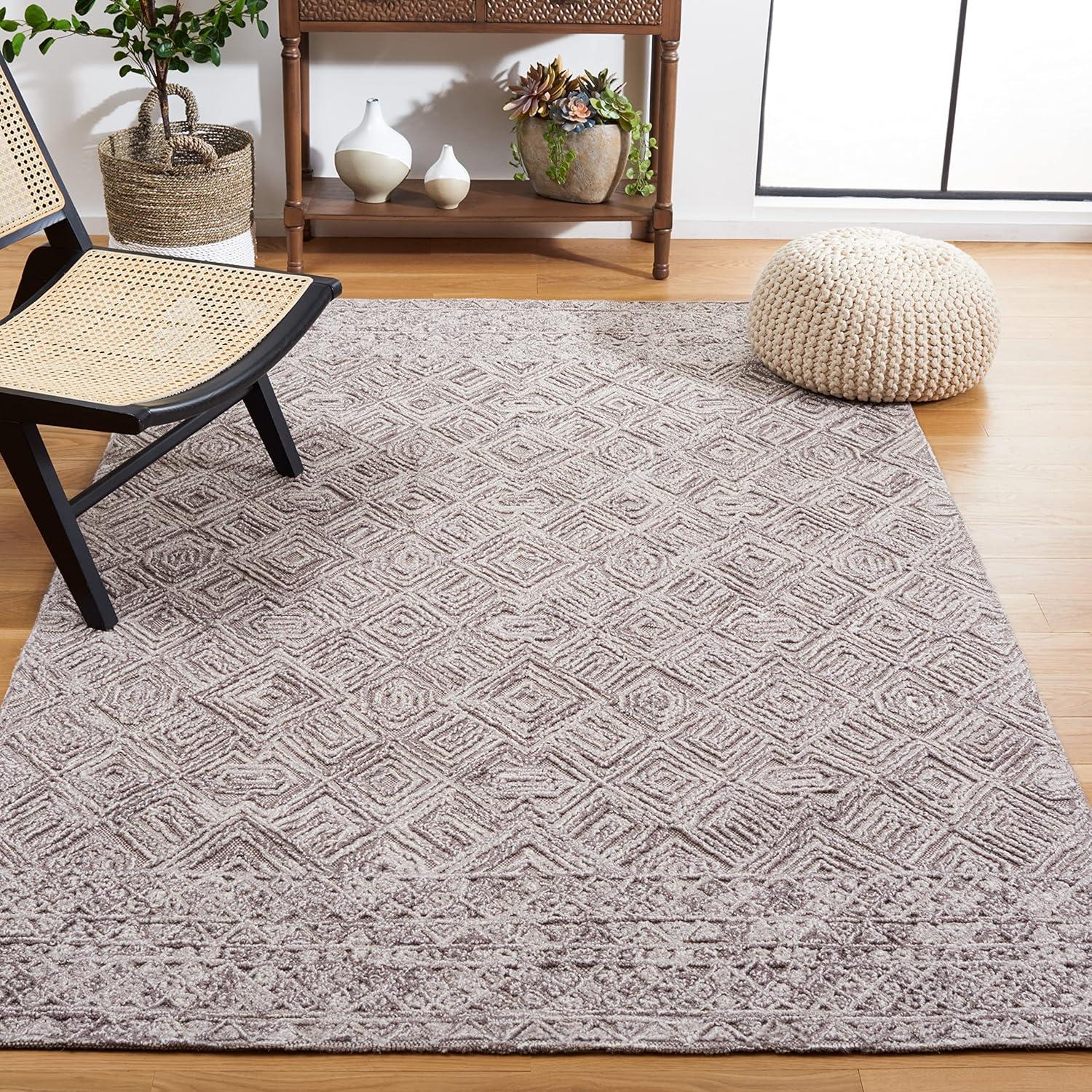 Textural TXT201 Hand Tufted Area Rug - Brown - 8'x10' - Safavieh.